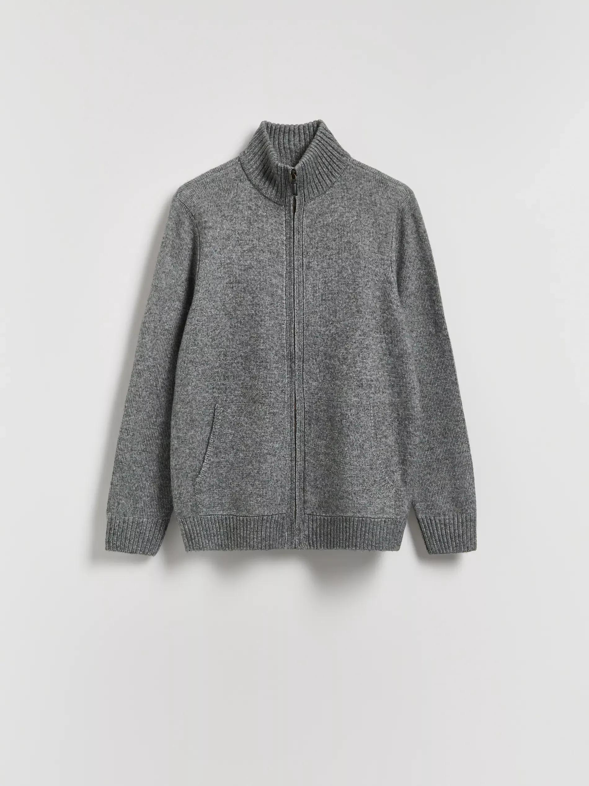 Grey Turtleneck Sweater With Wool Blend, Grey, large image number 4