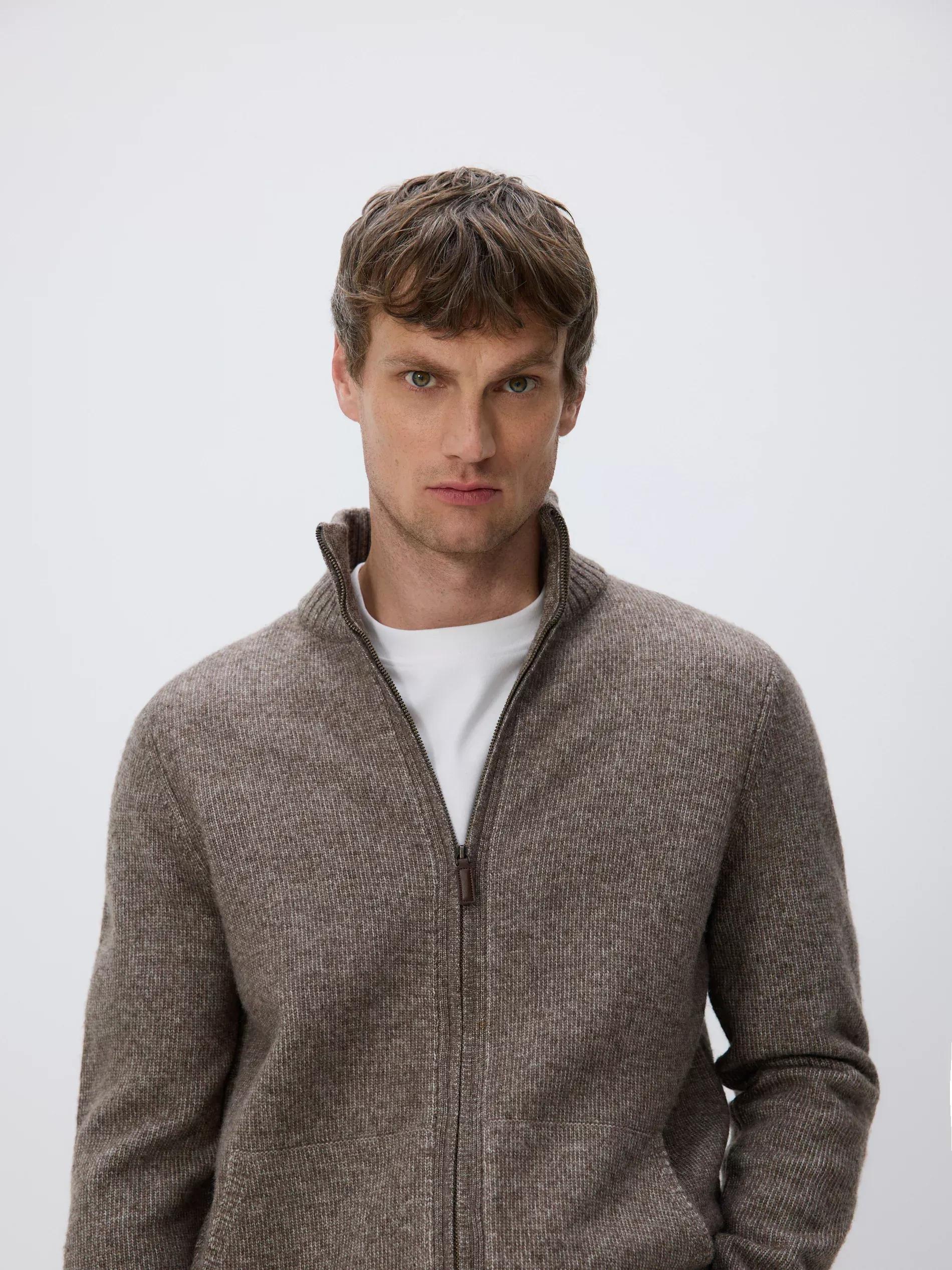 Brown Turtleneck Sweater With Wool Blend, Brown, large image number 1