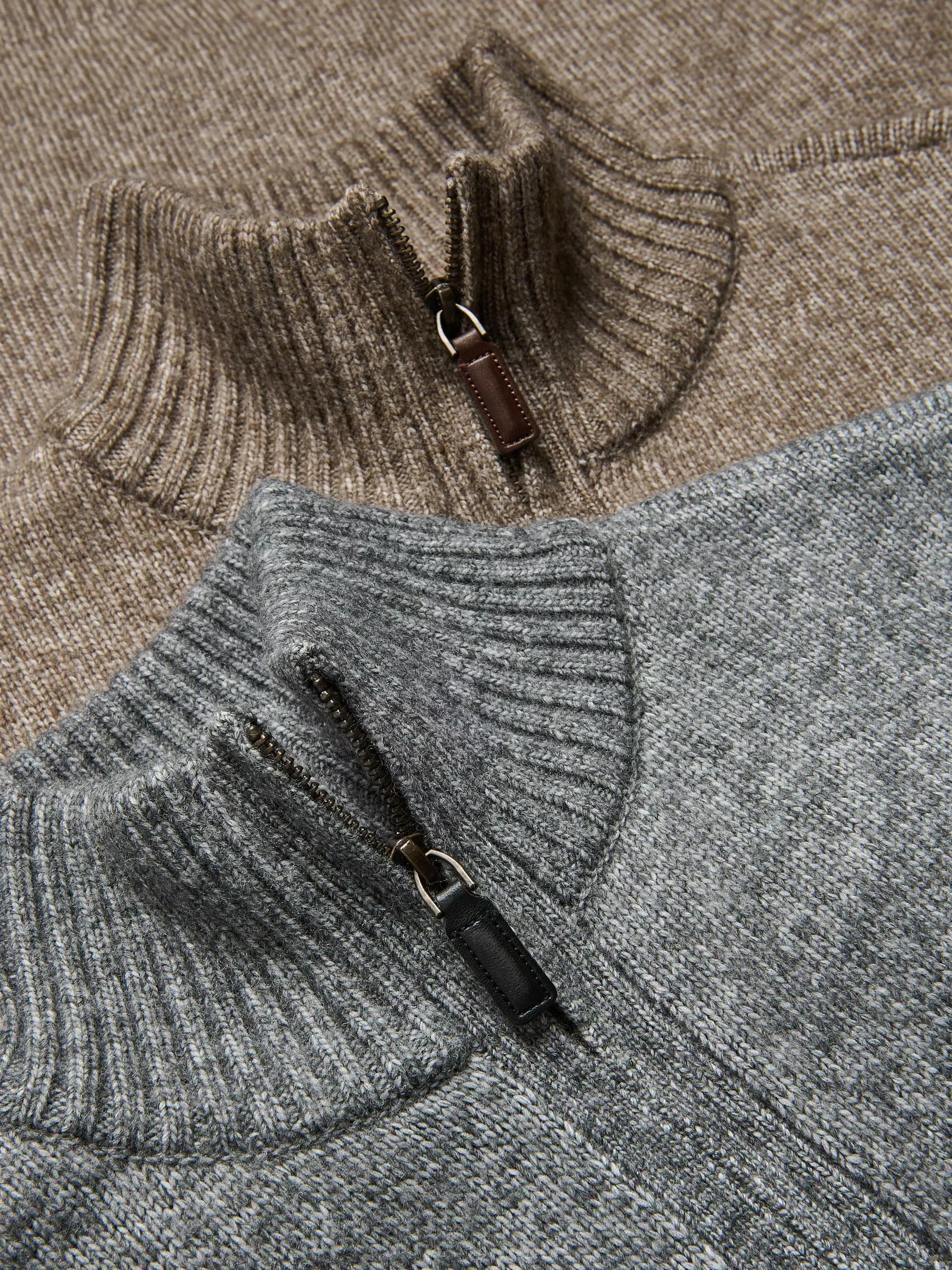 Brown Turtleneck Sweater With Wool Blend, Brown, large image number 5