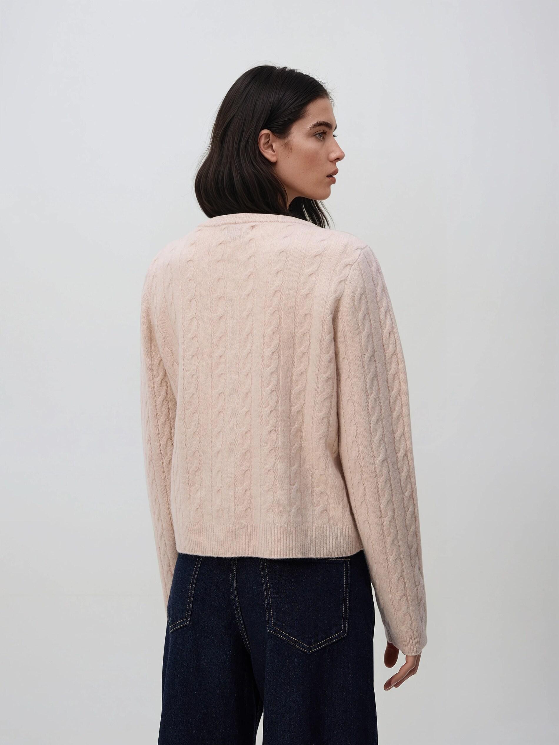 Beige Wool Cardigan, Beige, large image number 7