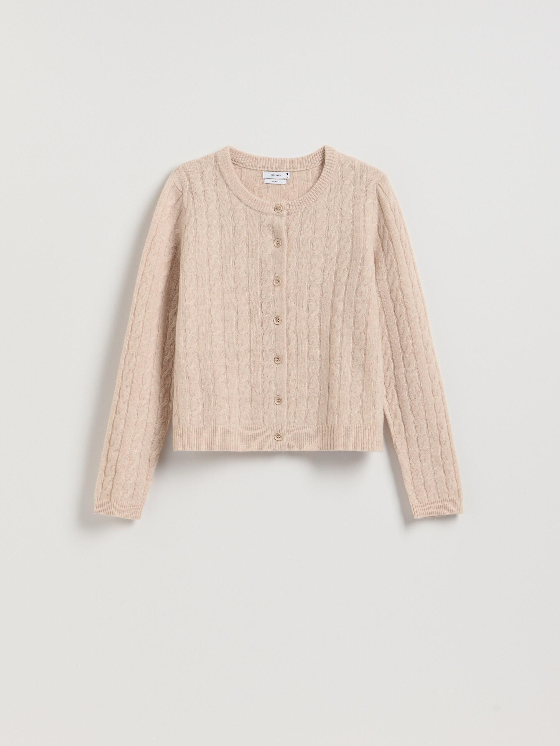 Beige Wool Cardigan, Beige, large image number 9