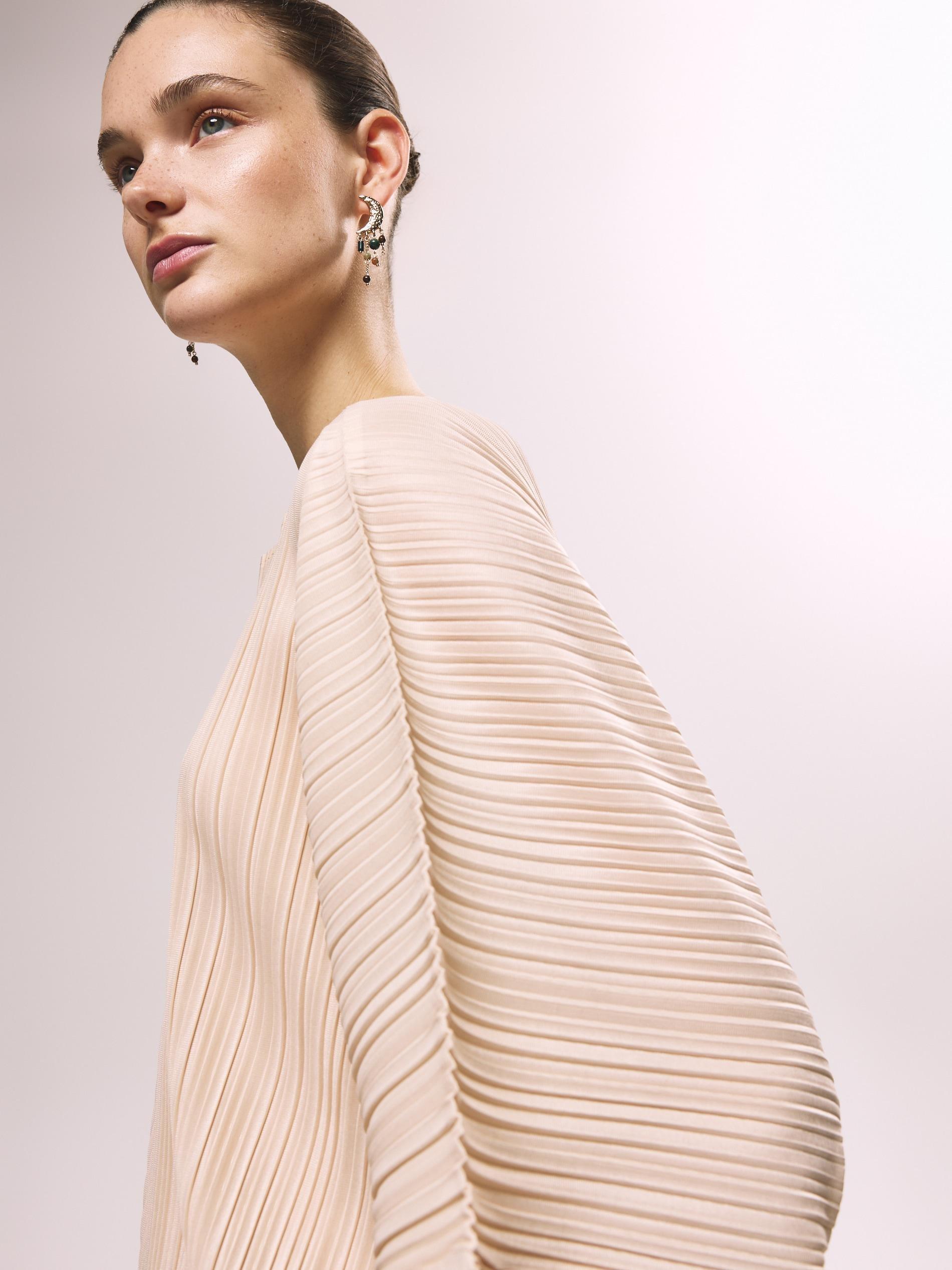 Gold Earrings With Decorative Pendants, Golden, large image number 0