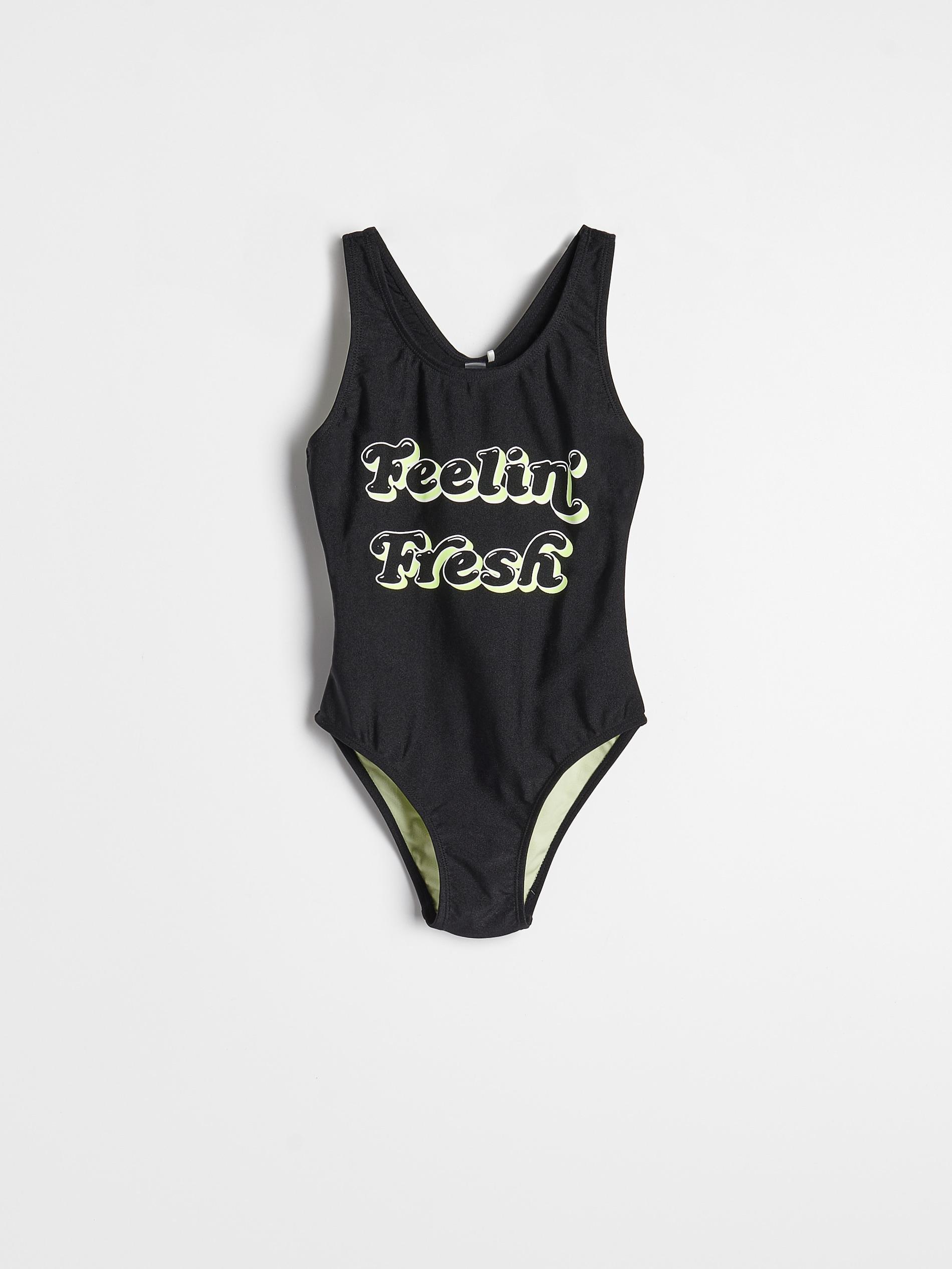 Black One Piece Swimsuit, Kids, , large image number 0