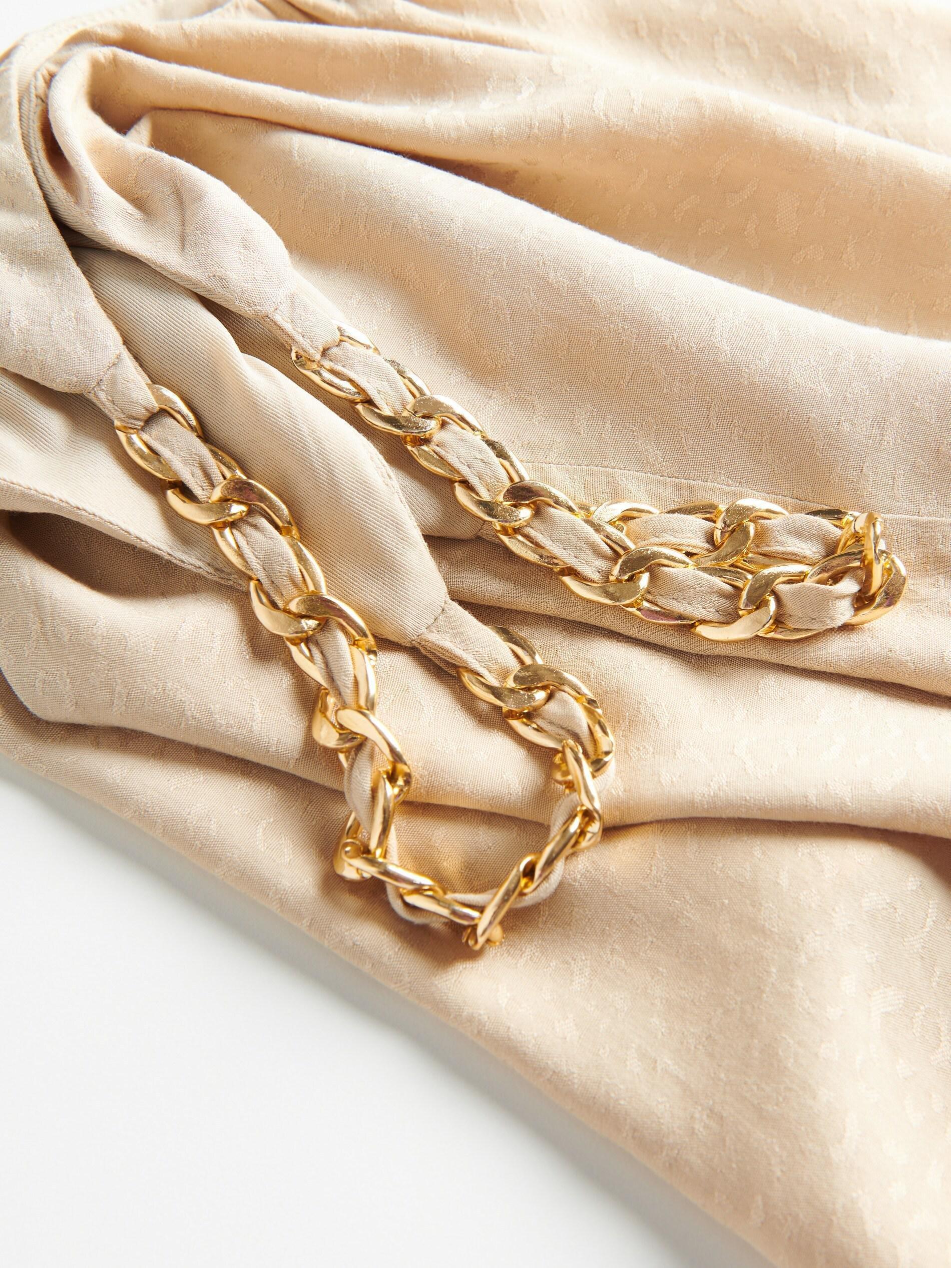 Beige Top With Chain Hem, , large image number 4