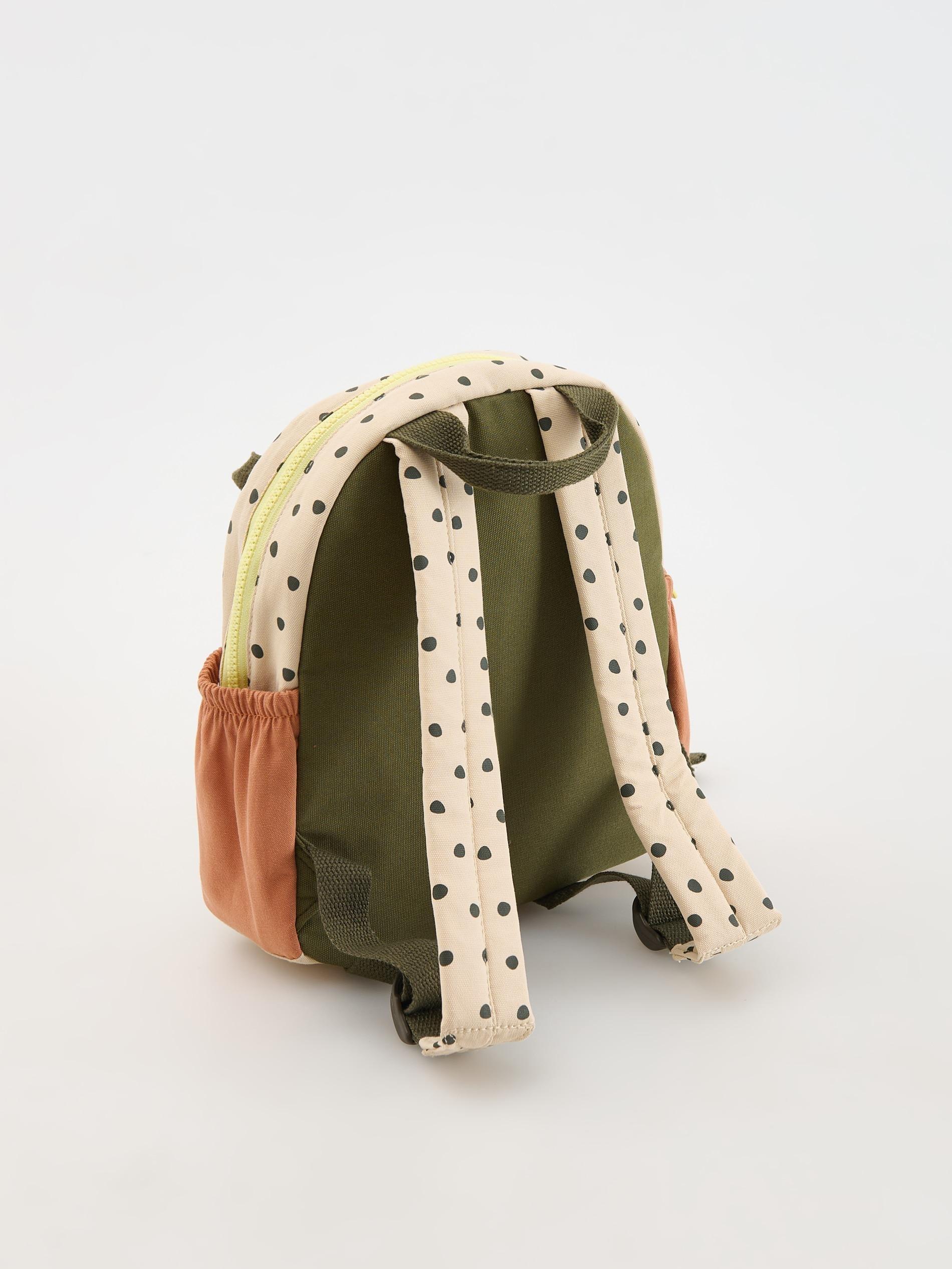 Pink Zippered Rucksack, Kids Girls, Beige, large image number 2