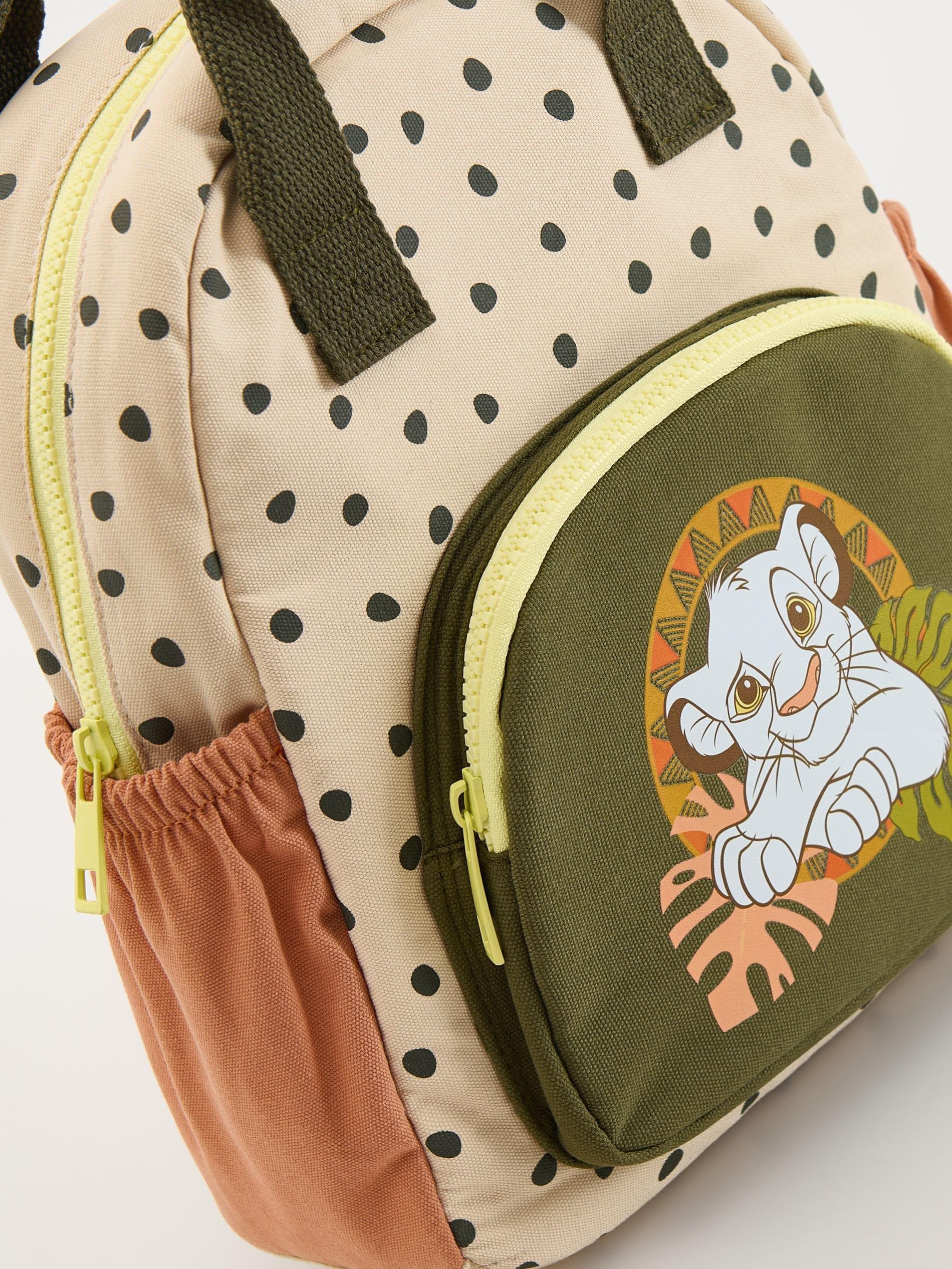 Pink Zippered Rucksack, Kids Girls, Beige, large image number 3