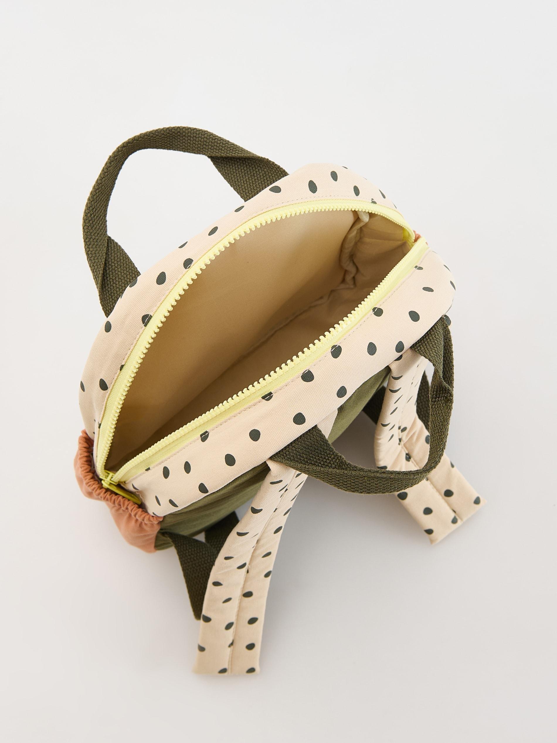 Pink Zippered Rucksack, Kids Girls, Beige, large image number 4