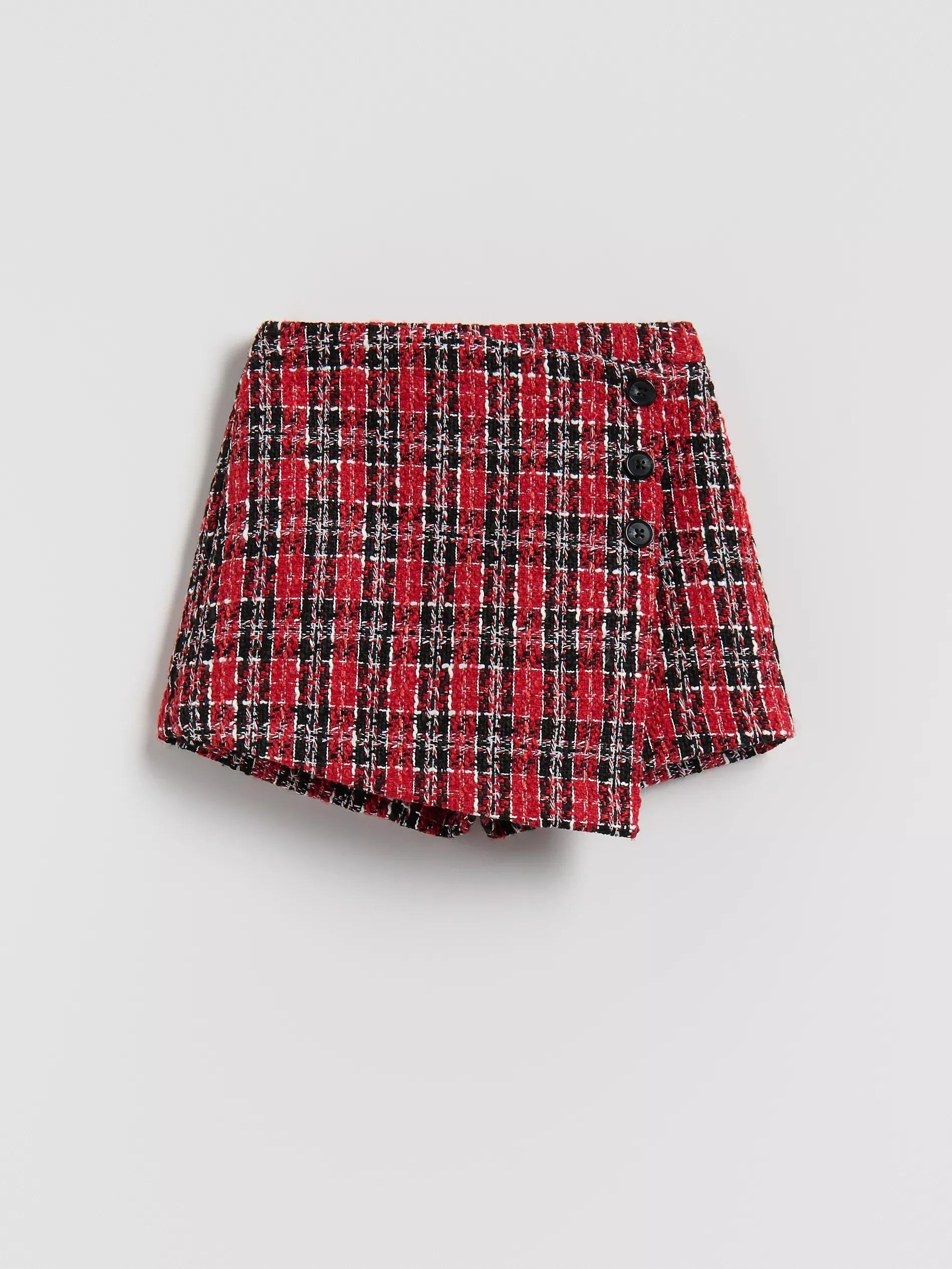 Red Tweed Shorts, Red, large image number 2