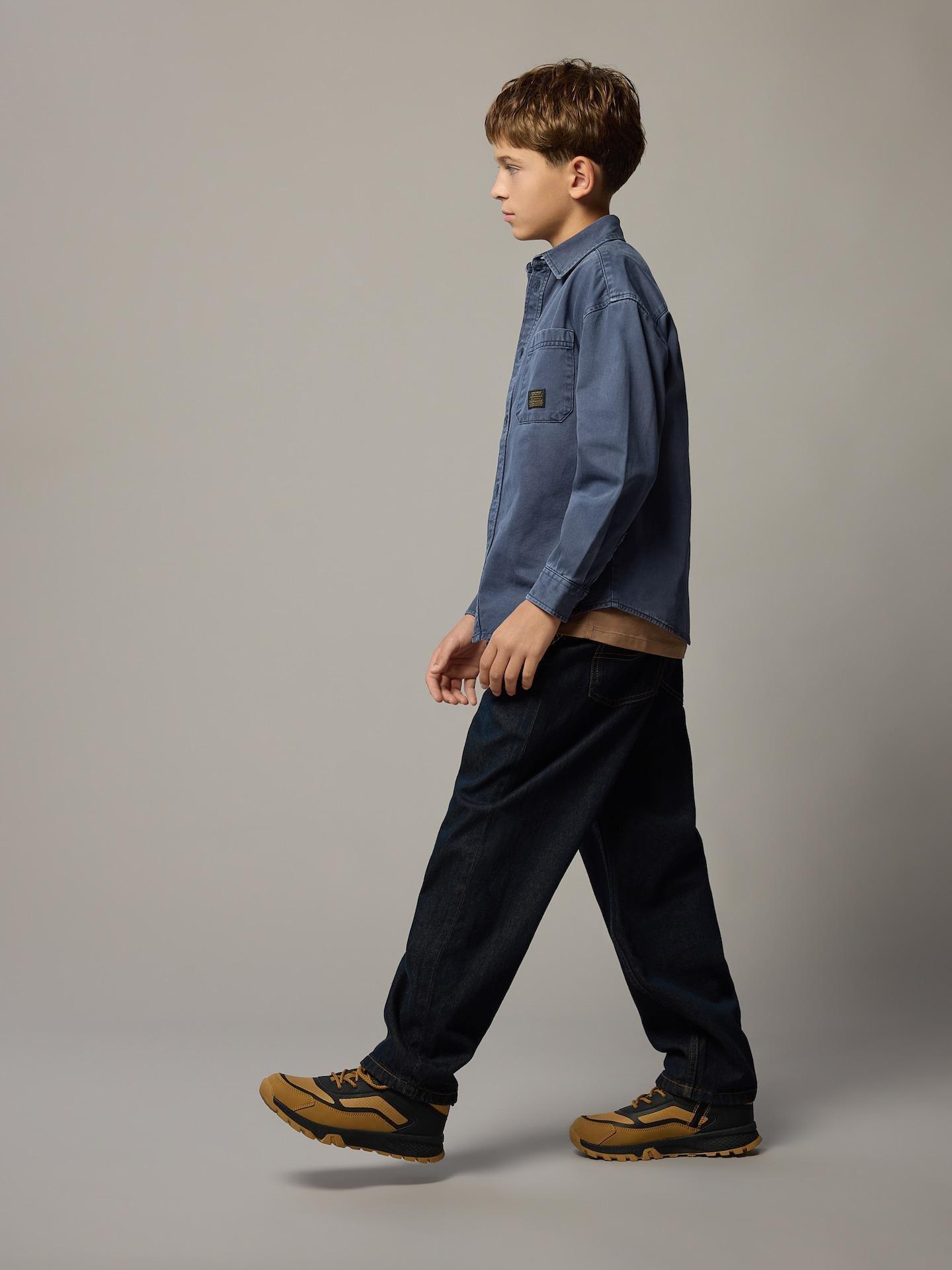 Blue Cotton Shirt, Blue, medium