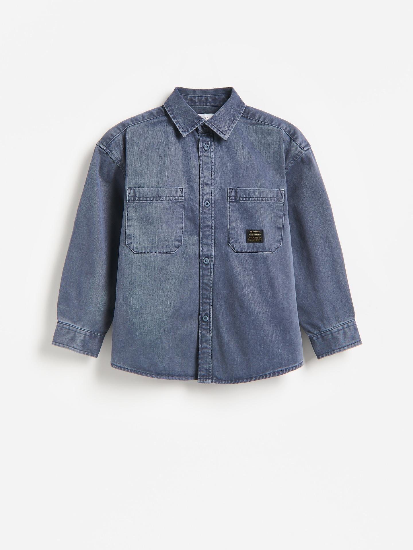 Blue Cotton Shirt, Blue, medium