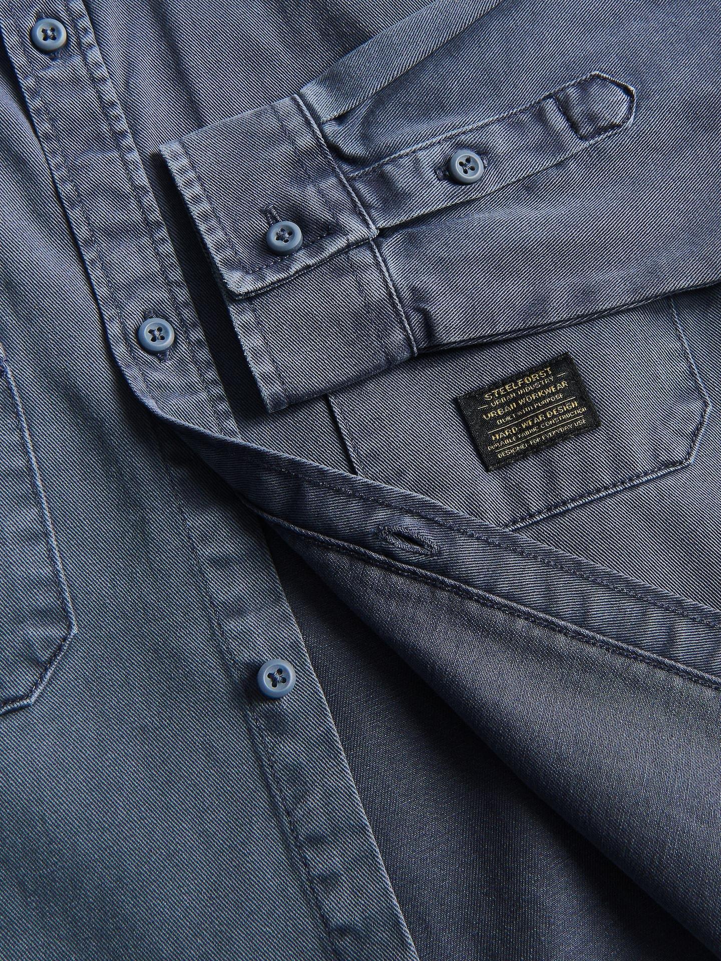 Blue Cotton Shirt, Blue, medium