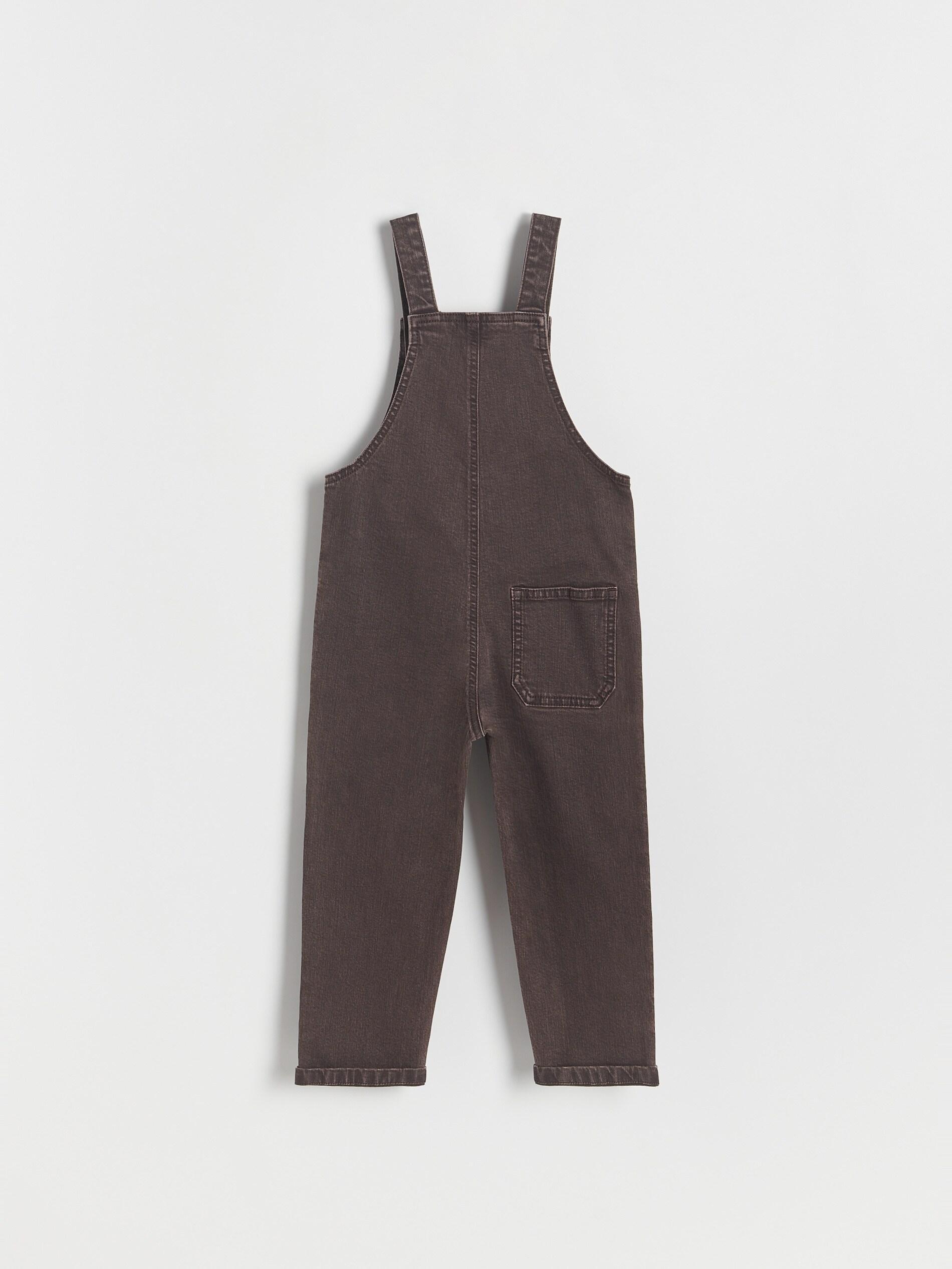 Brown Wash Effect Dungarees, , large image number 4