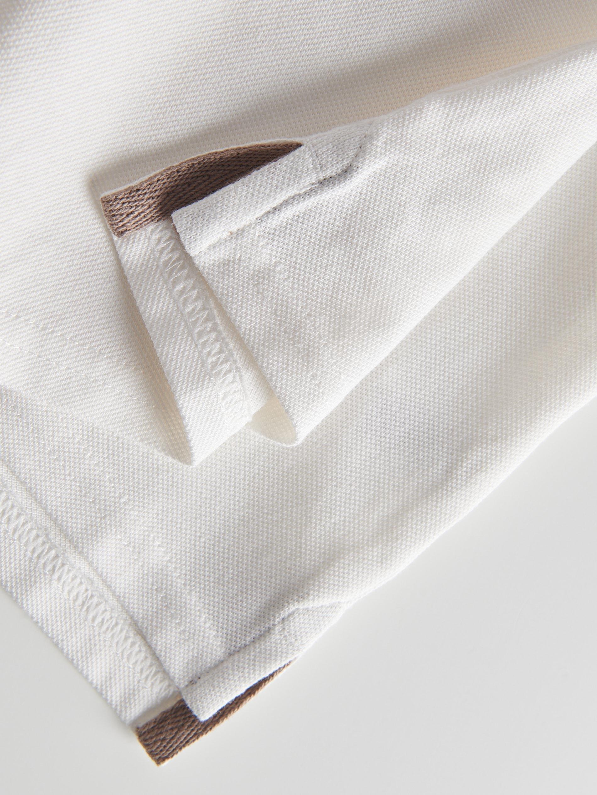 Cream Polo Shirt With Embroidery Detail, Kids Boys, , large image number 4