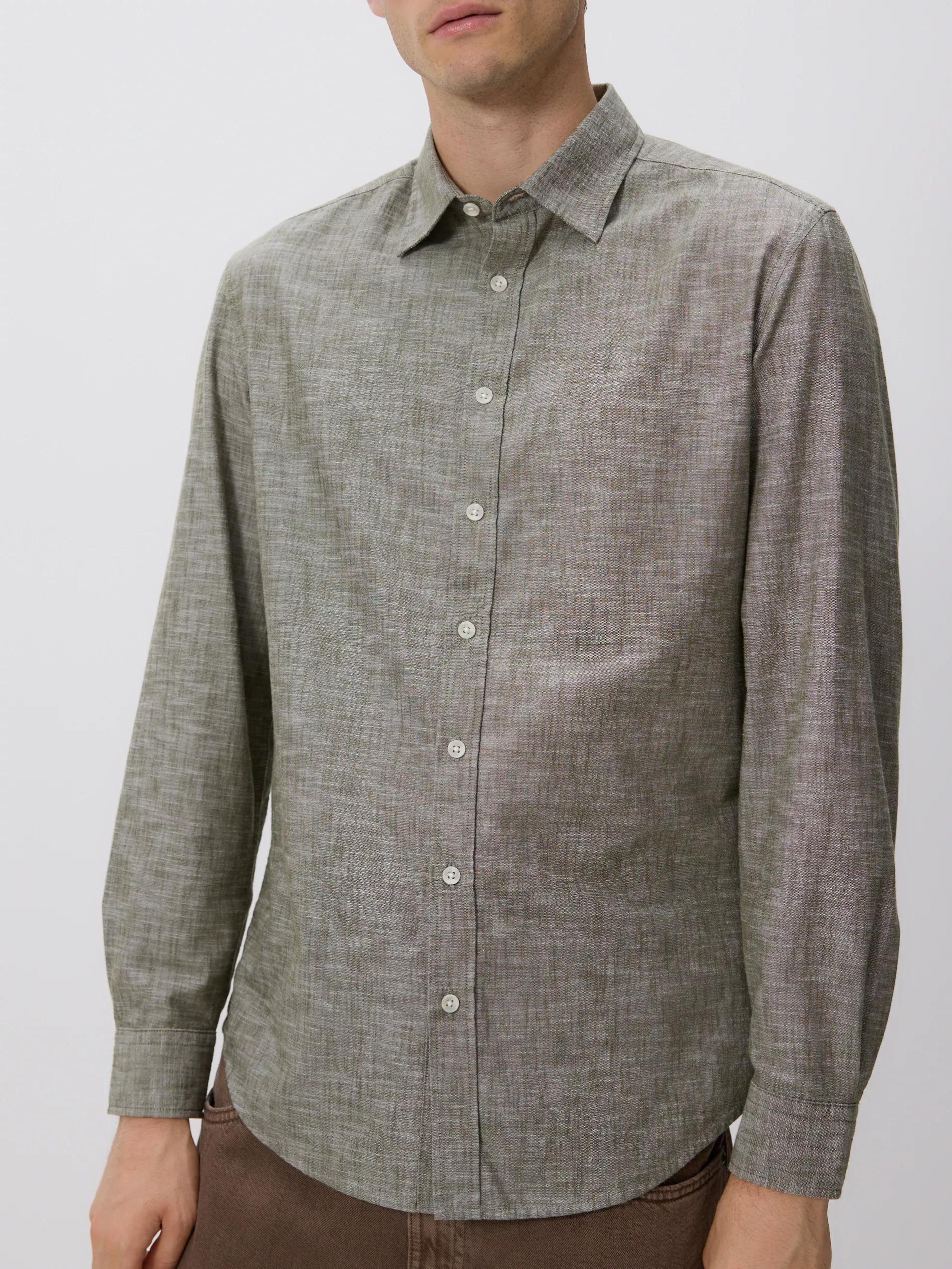 LIGHT GREEN Regular fit plain shirt, Green, large image number 1