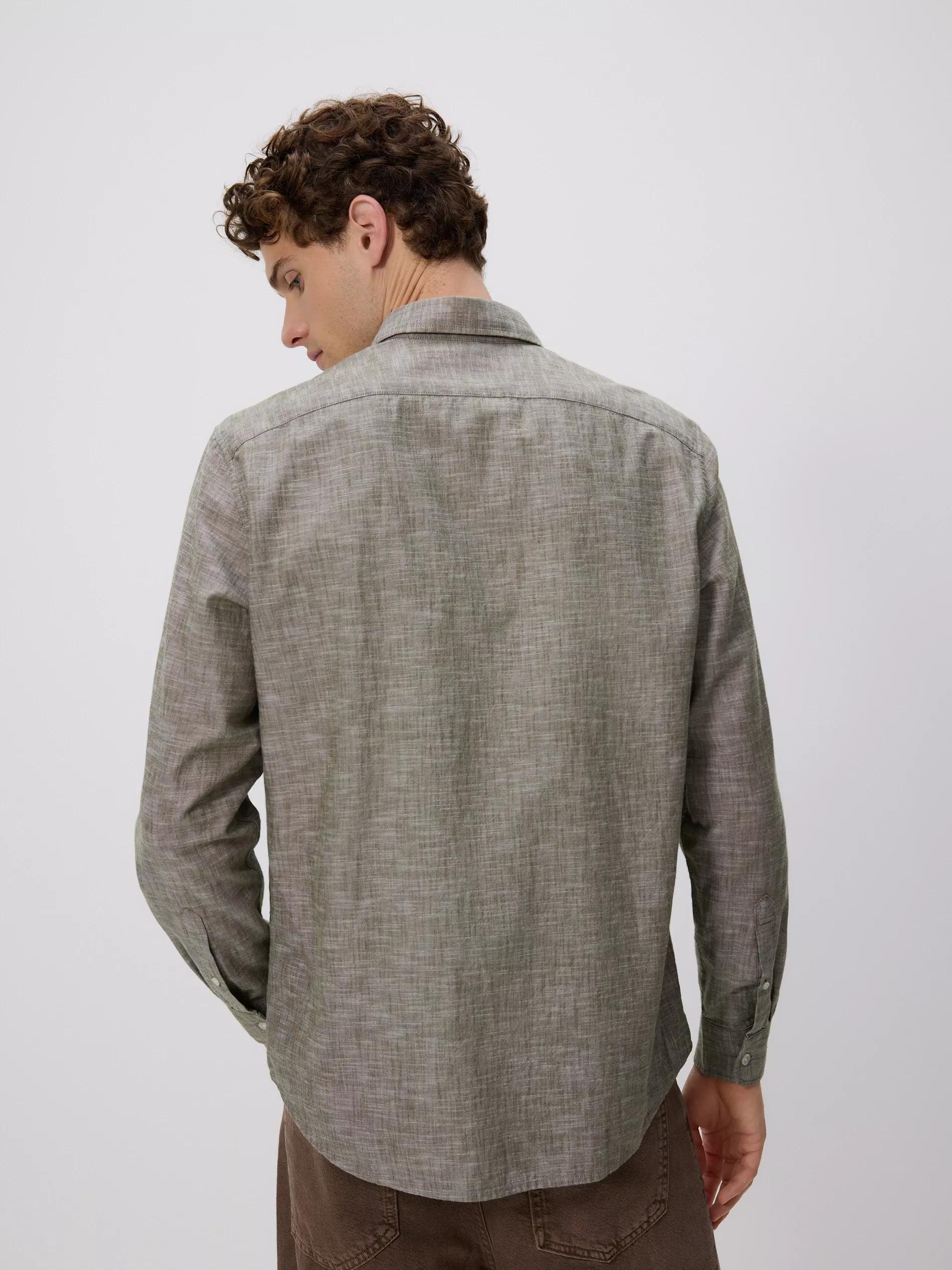 LIGHT GREEN Regular fit plain shirt, Green, large image number 4