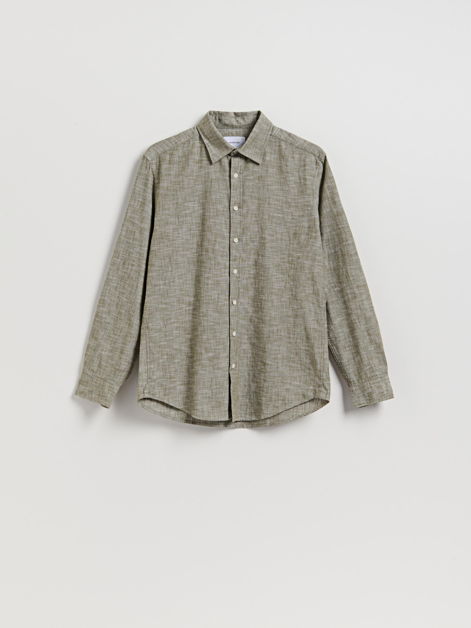 LIGHT GREEN Regular fit plain shirt, Green, large image number 5