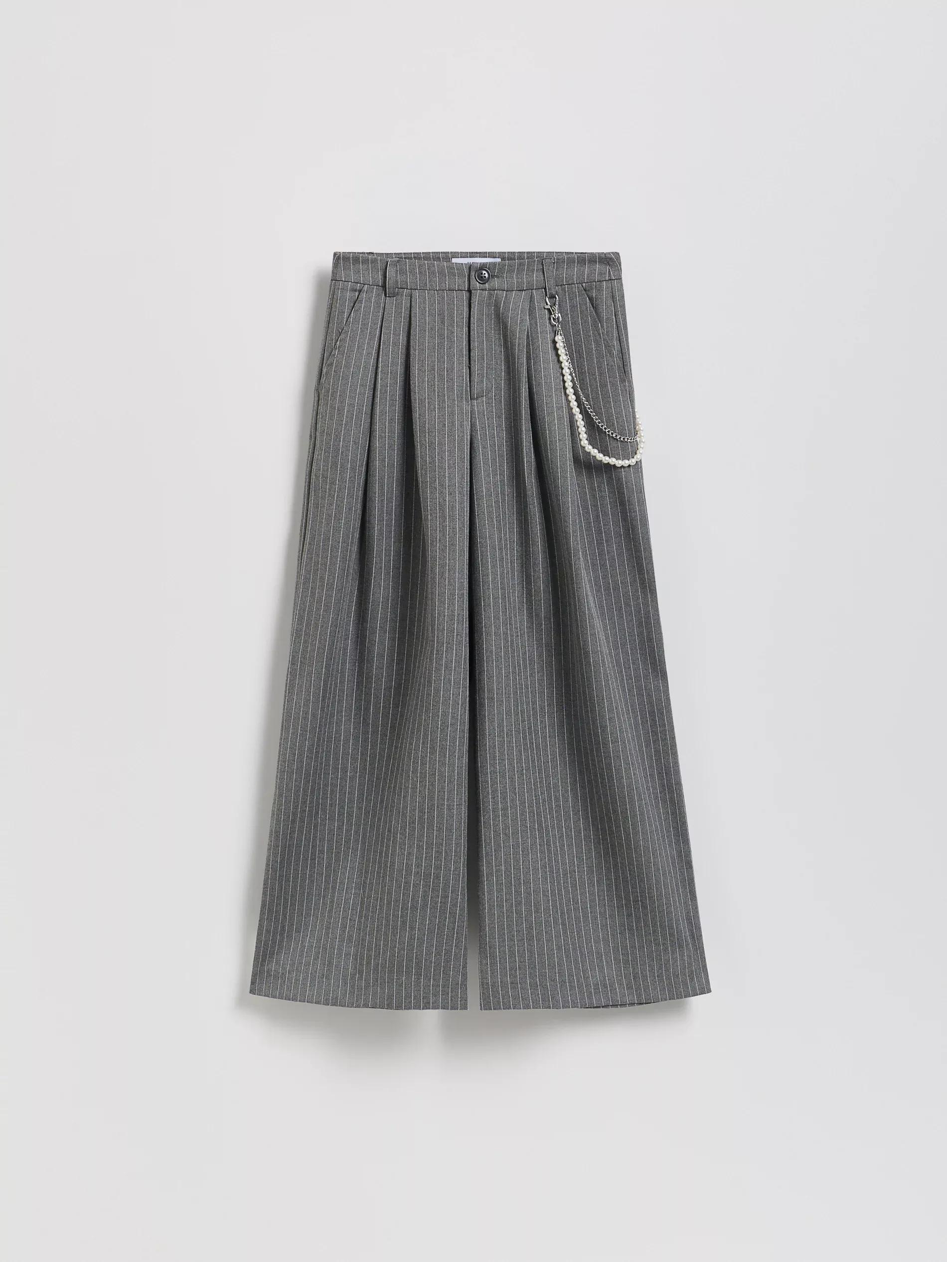 GIRLS` TROU SERS & CHAIN DARK GREY, Grey, large image number 0