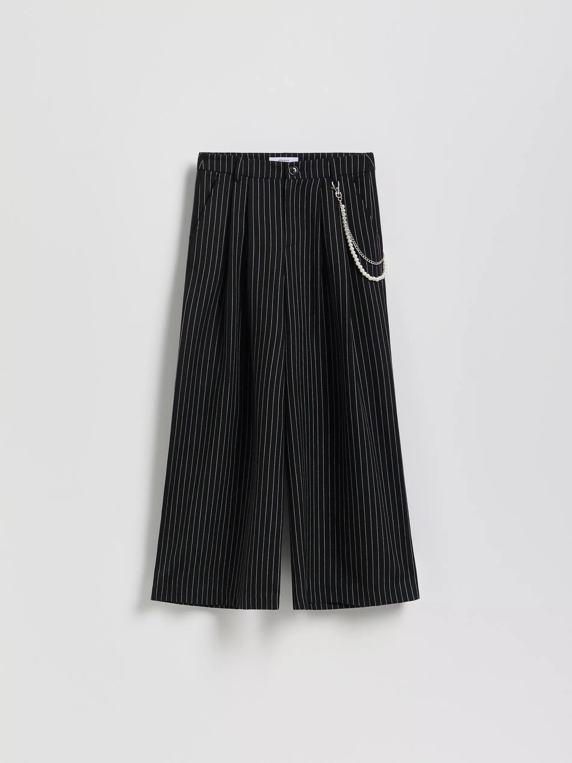 GIRLS` TROU SERS & CHAIN BLACK, Black, medium