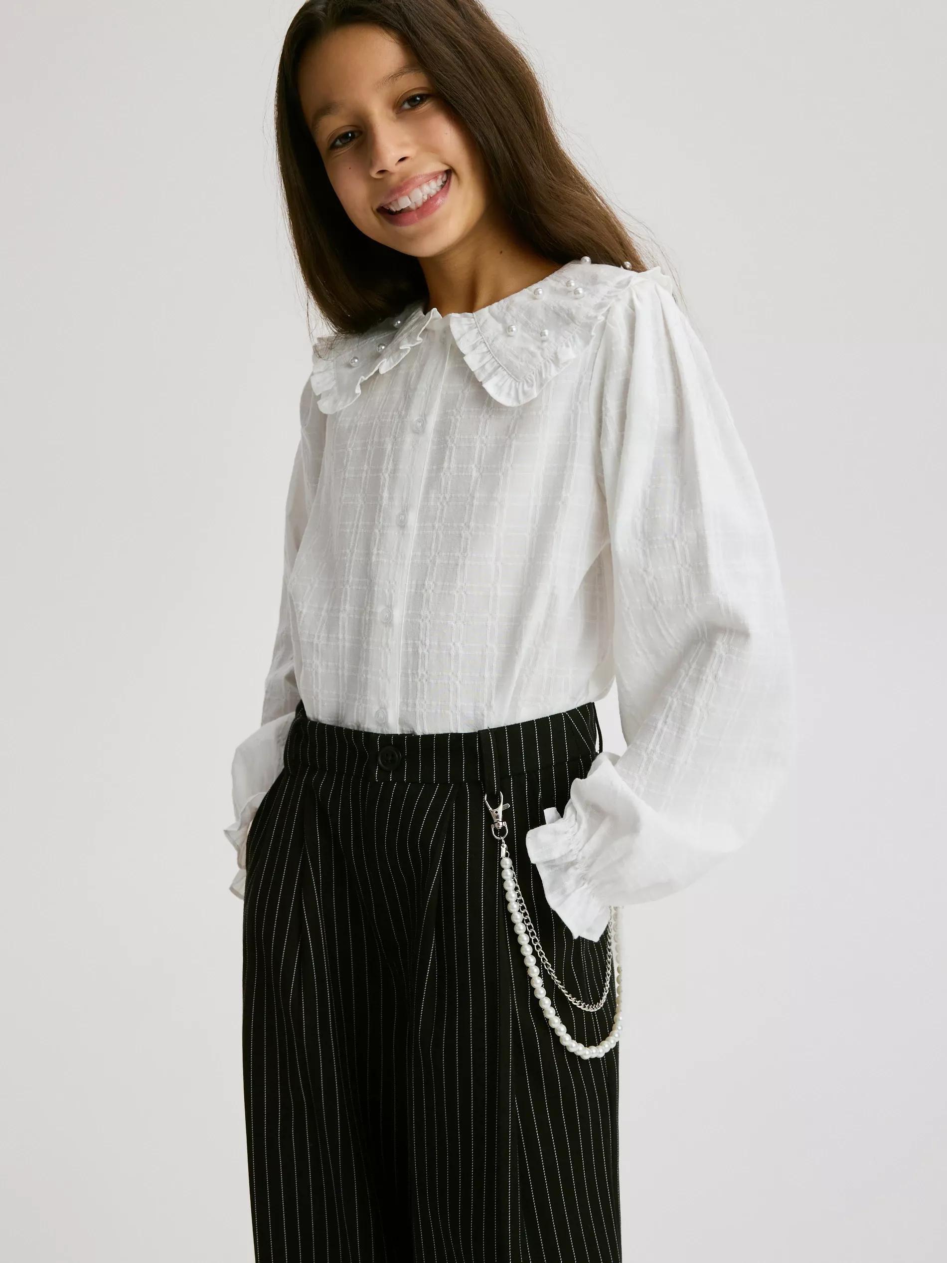 GIRLS` TROU SERS & CHAIN BLACK, Black, large image number 5