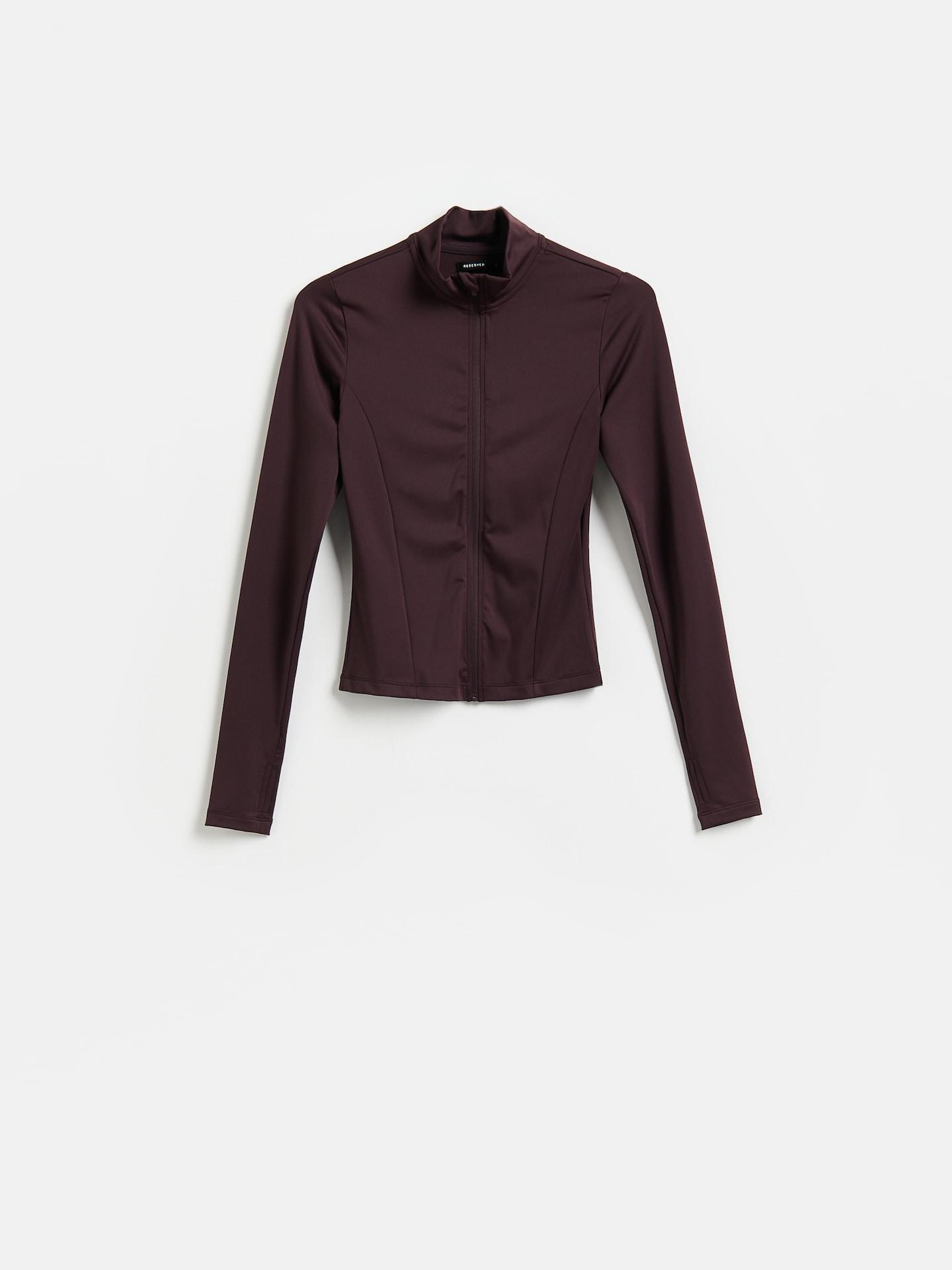 Purple Sweatshirt With Stand Up Collar, Purple, large image number 3