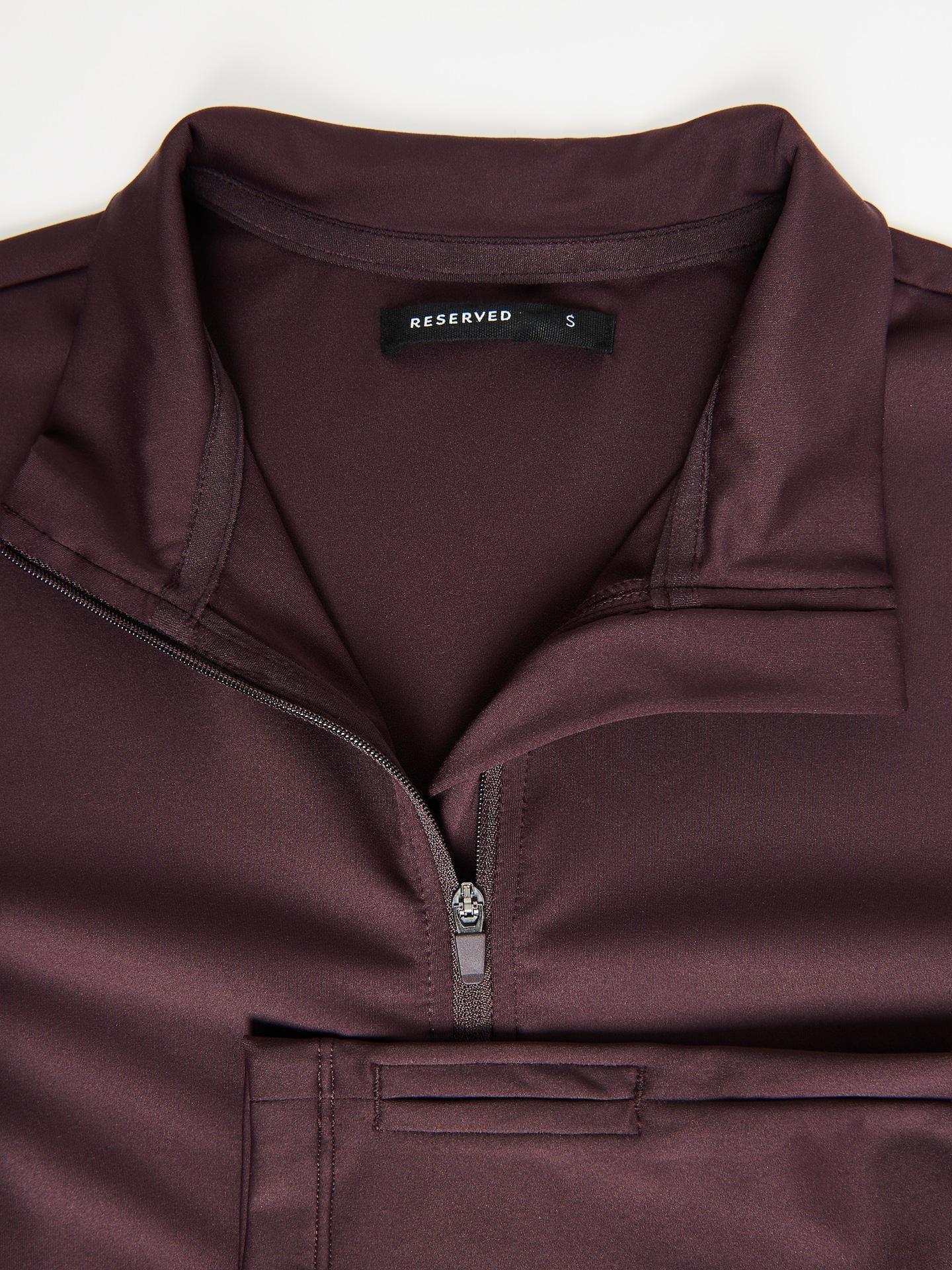 Purple Sweatshirt With Stand Up Collar, Purple, large image number 4