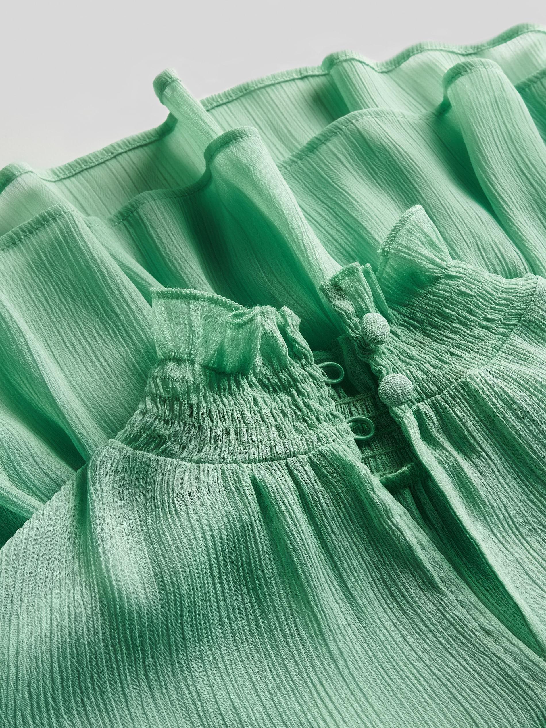 Green Ruffle Blouse, , large image number 4