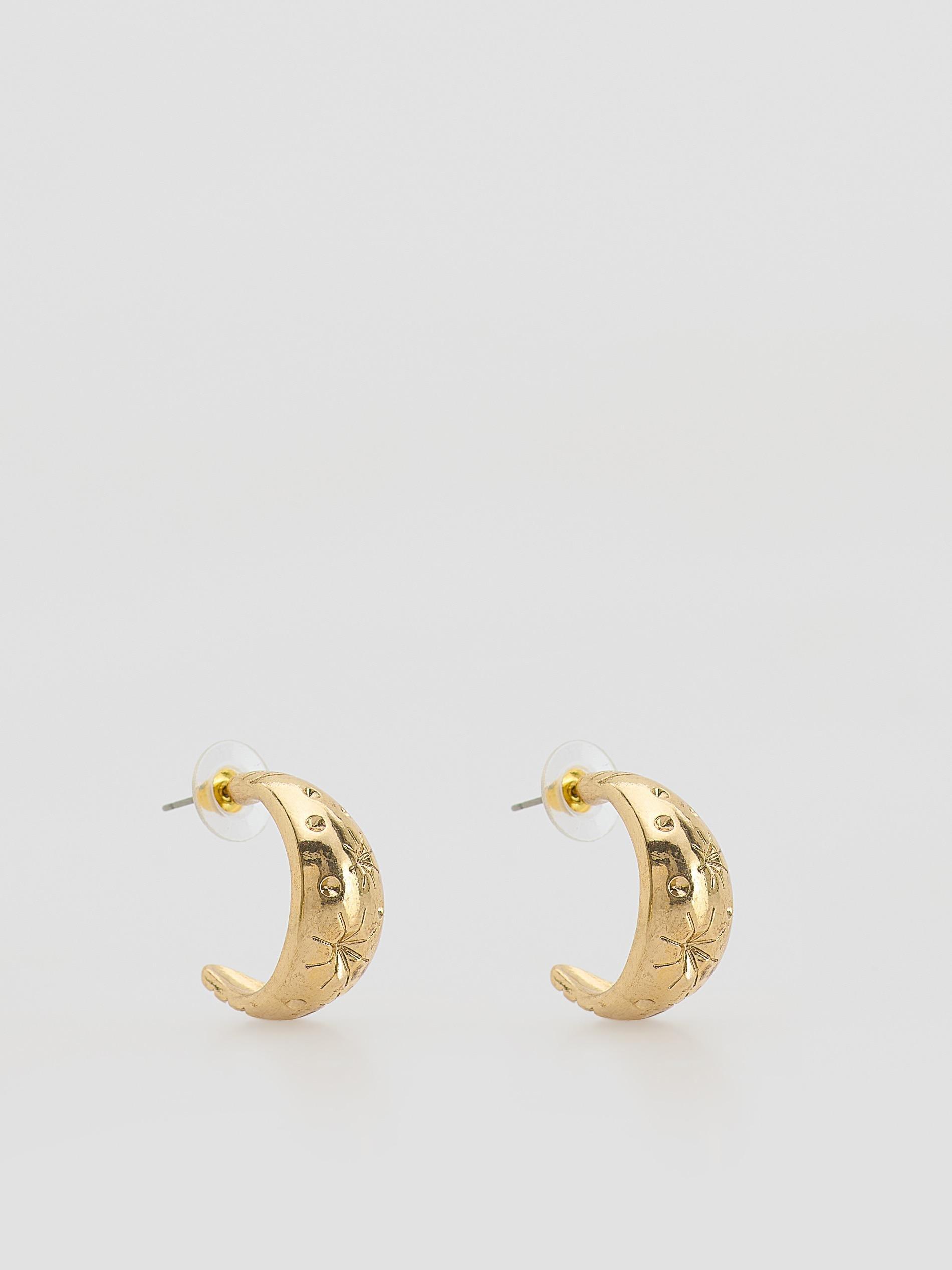 Gold Teardrop Earrings, Golden, large image number 0
