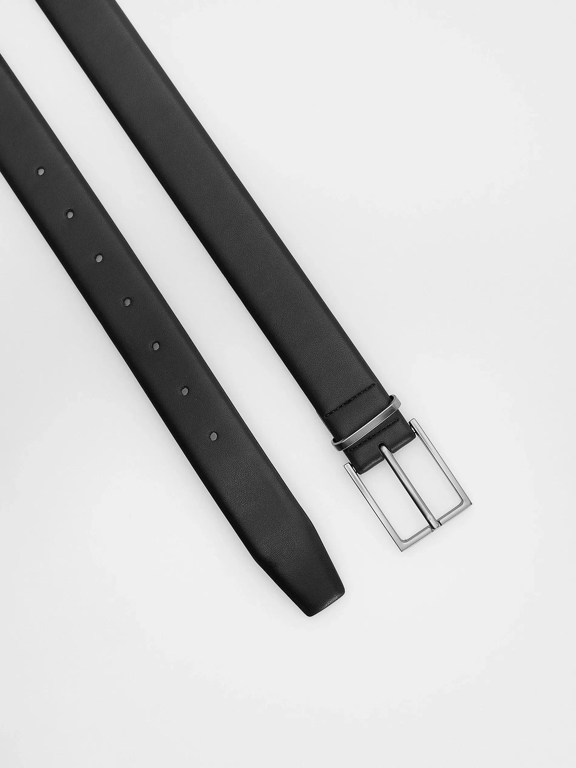 Black Combined Materials Belt, , large image number 1