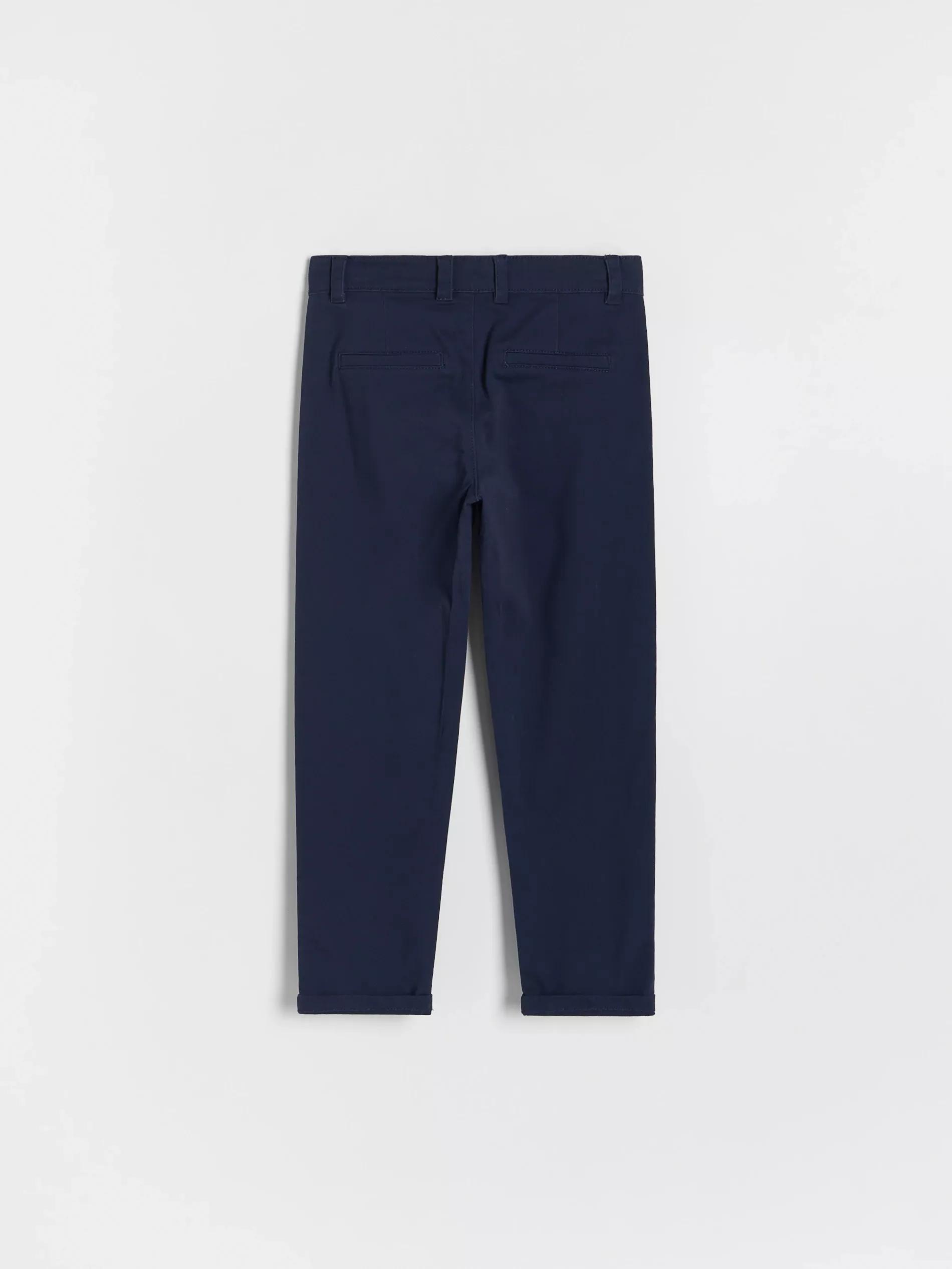 Navy Zippered Chino Trousers, Kids Boys, Navy, large image number 4