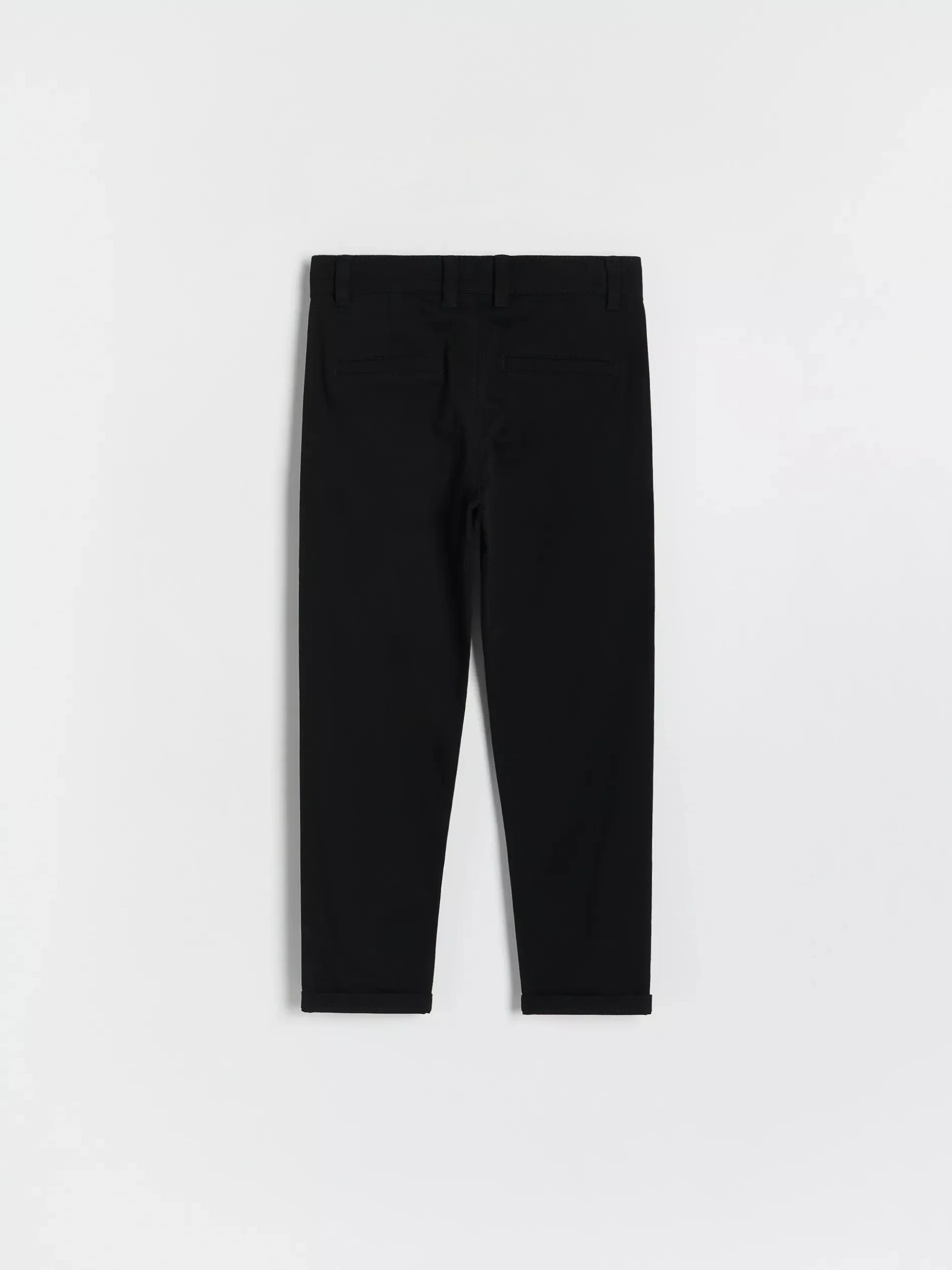 Black Zippered Chino Trousers, Kids Boys, , large image number 1