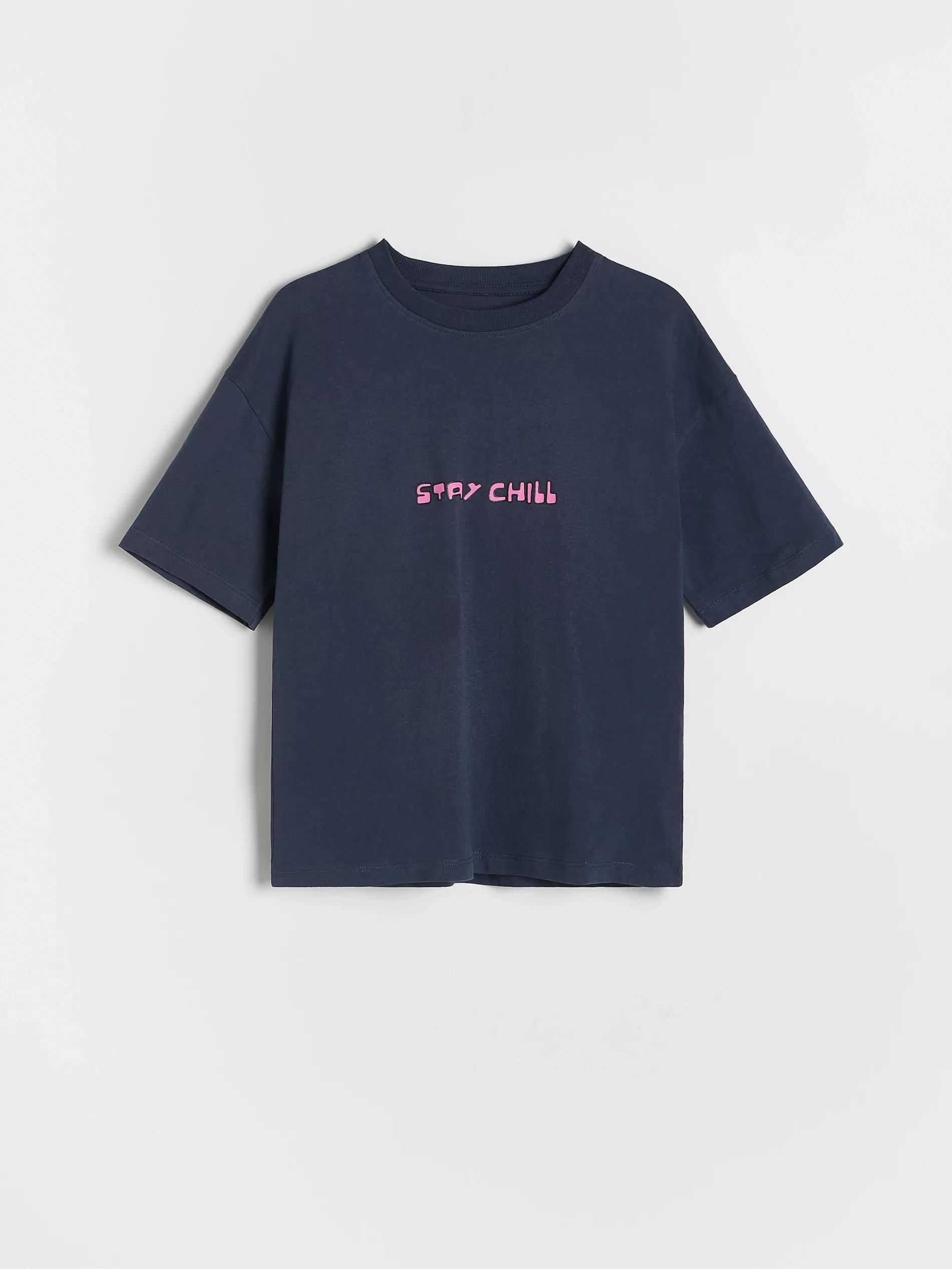 Grey Cotton T-Shirt With Print, , large image number 1