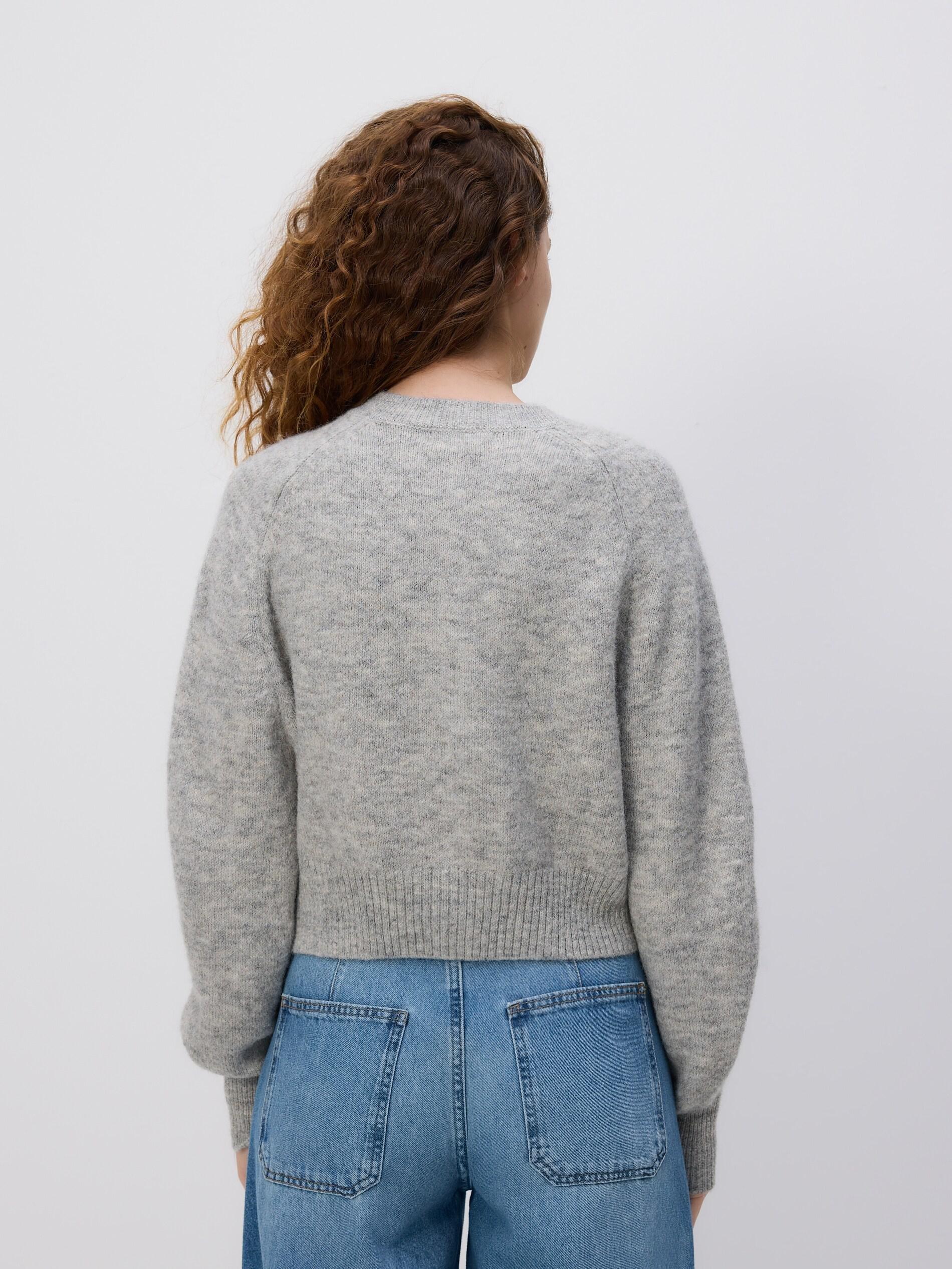 Grey Cardigan With Decorative Buttons, Light grey, large image number 3