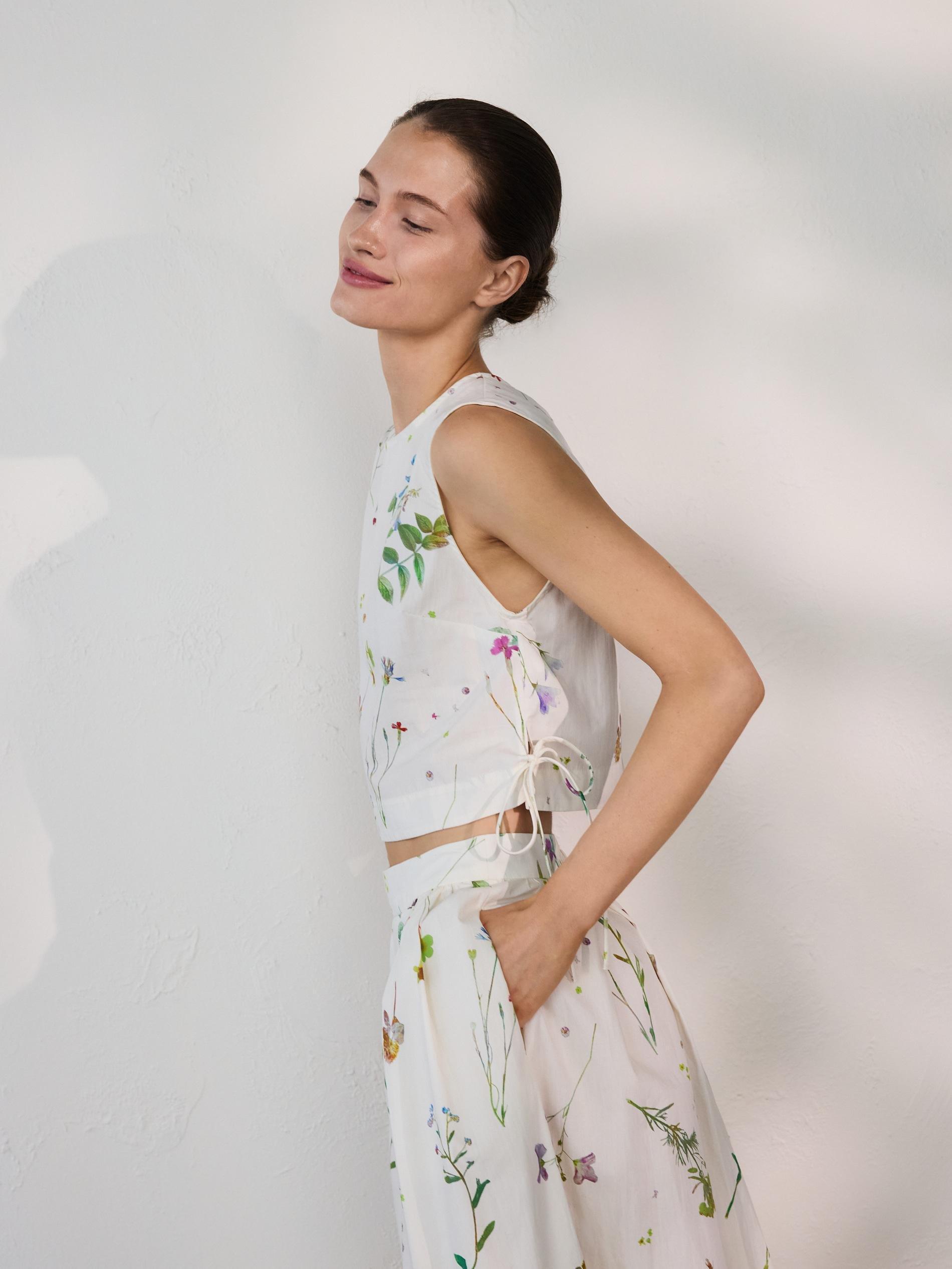 Multicolour Cotton Floral Top, Multicolor, large image number 0