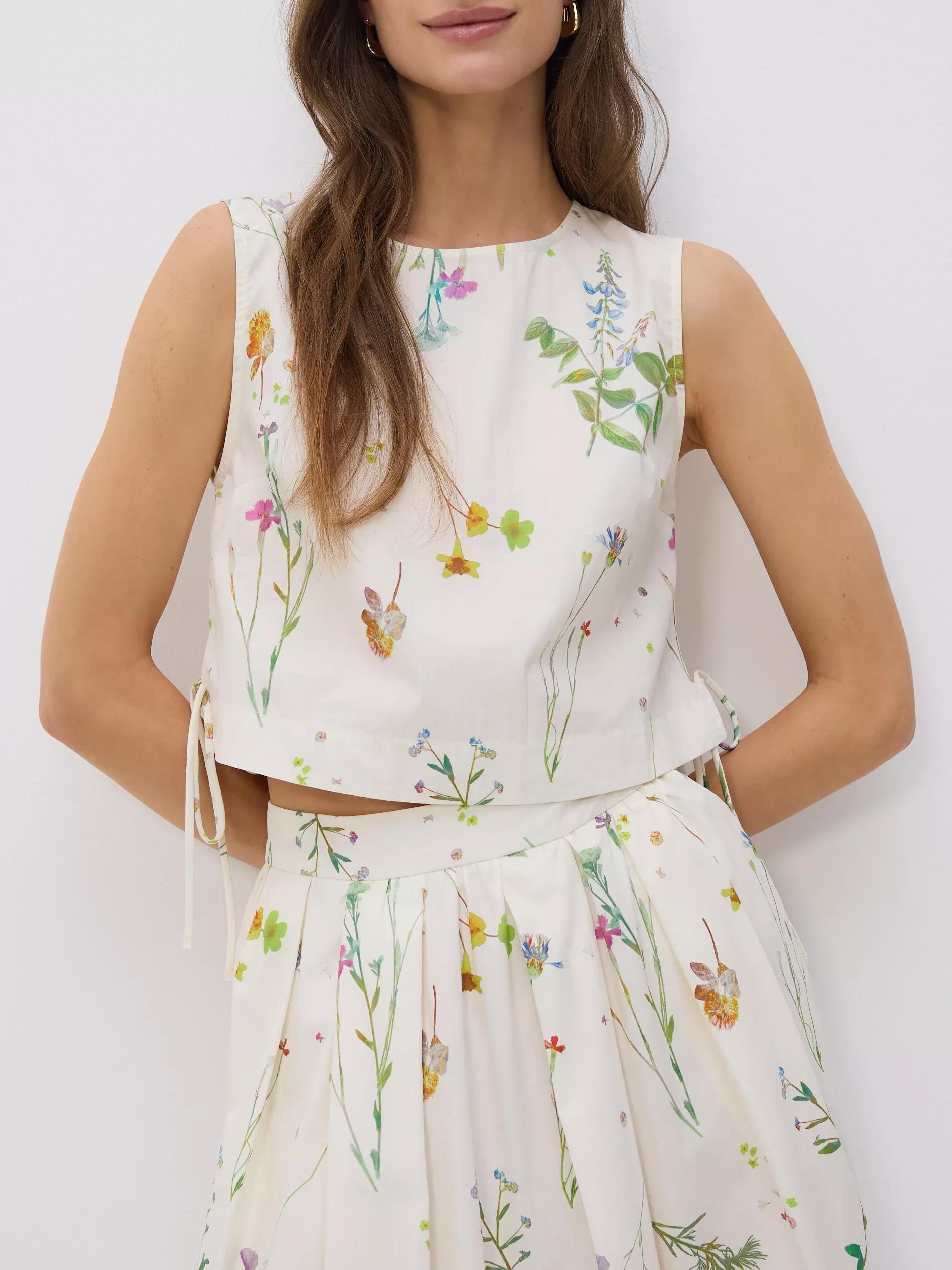 Multicolour Cotton Floral Top, Multicolor, large image number 1