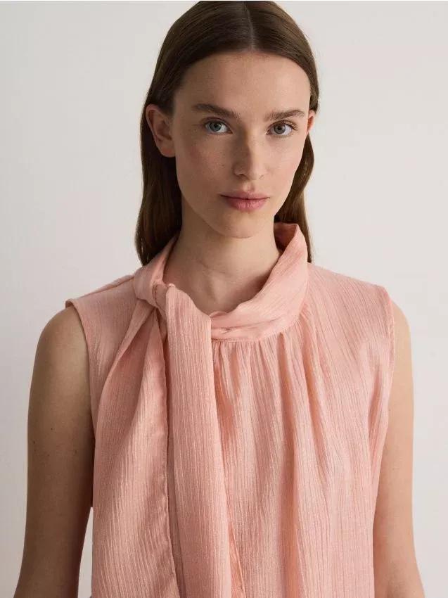 Orange Top With Scarf, , large image number 0