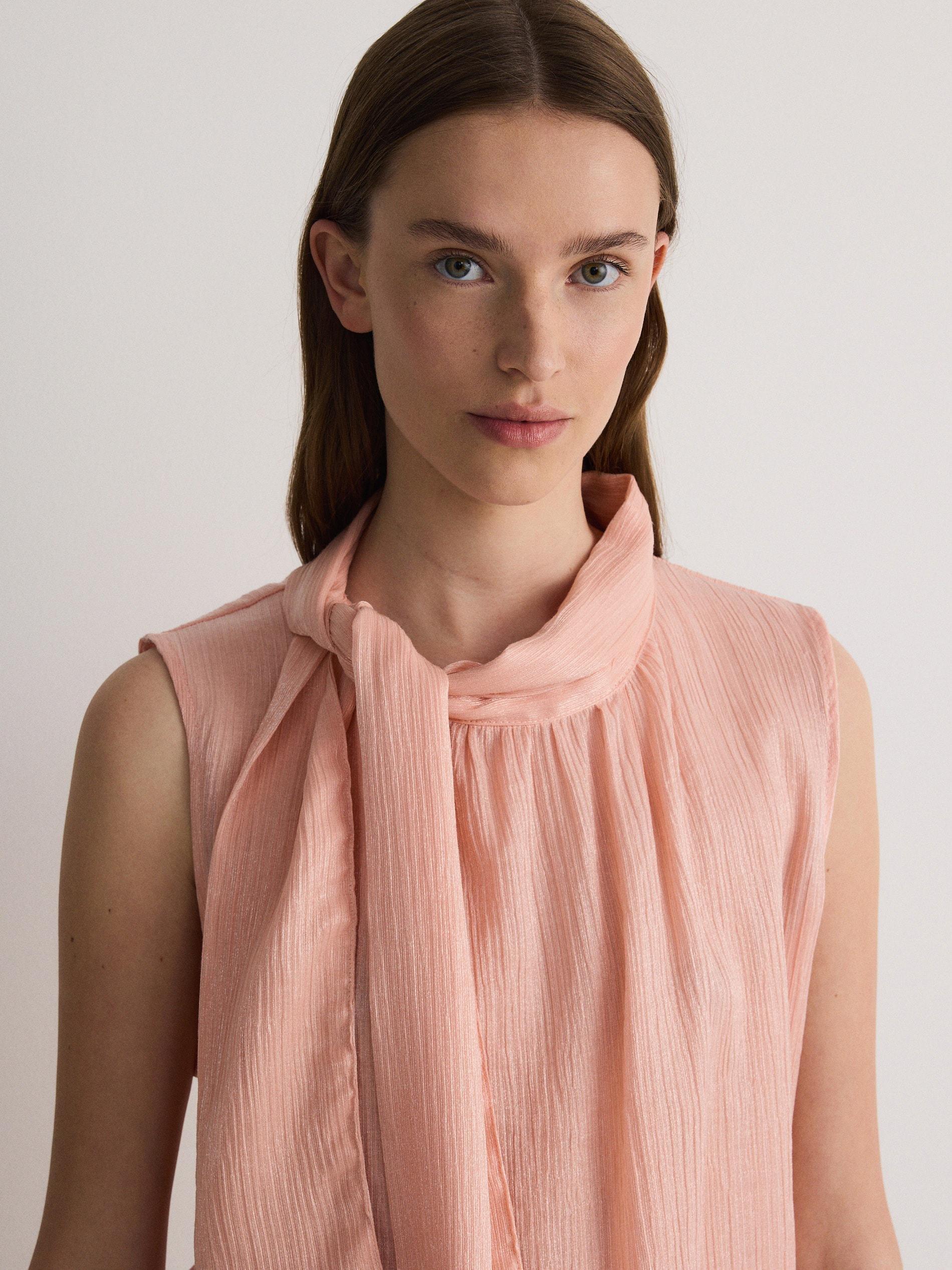 Orange Top With Scarf, , large image number 1