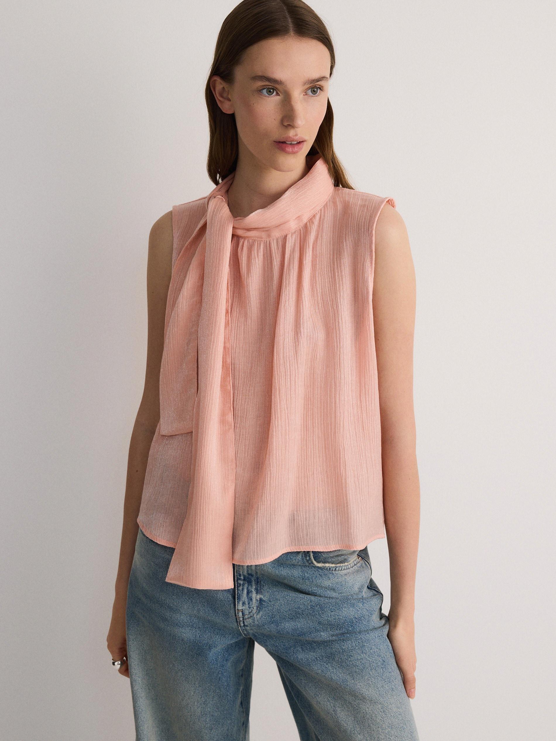 Orange Top With Scarf, , large image number 3