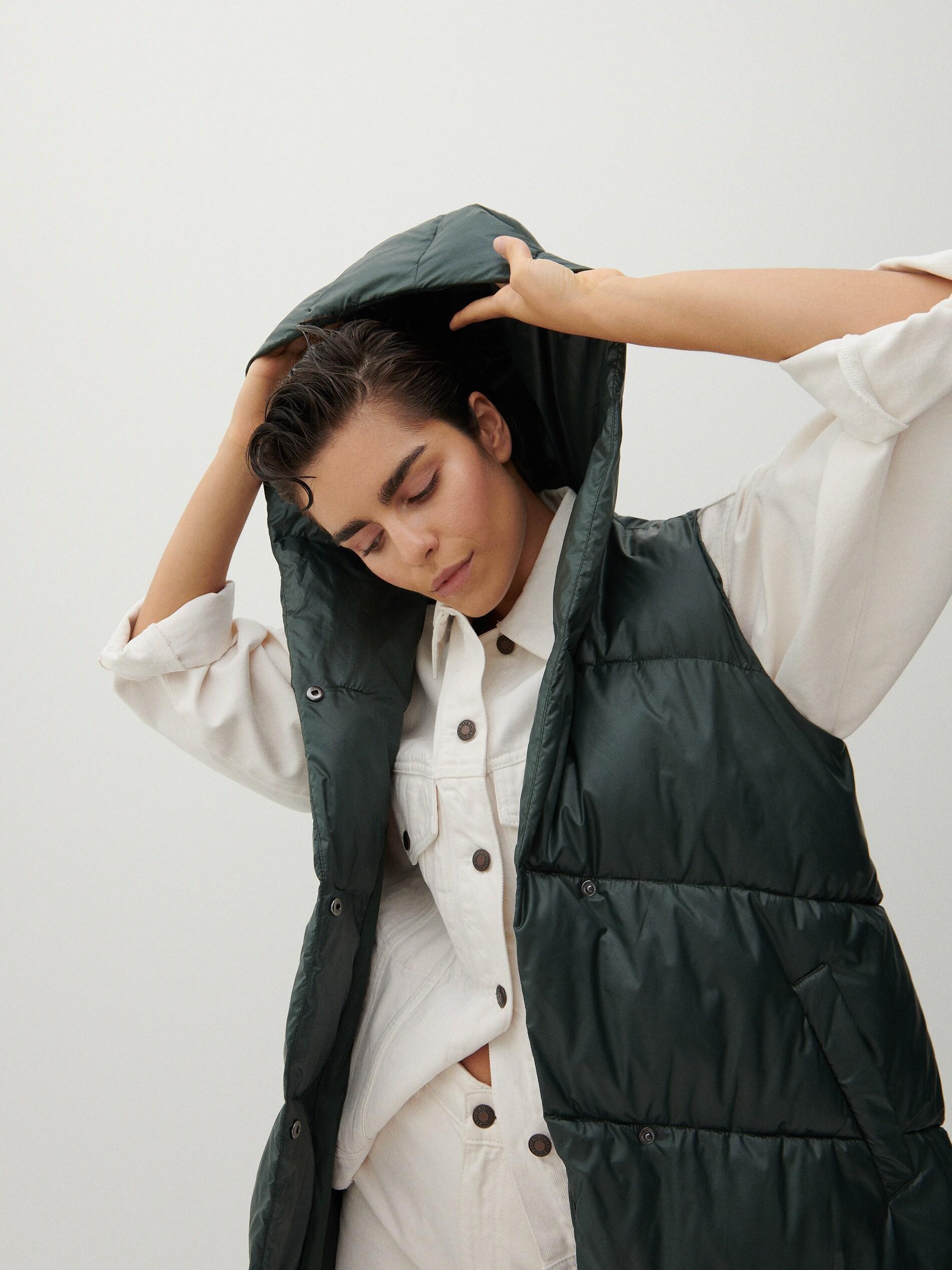 Dark Green Quilted Vest, Women, , large image number 1