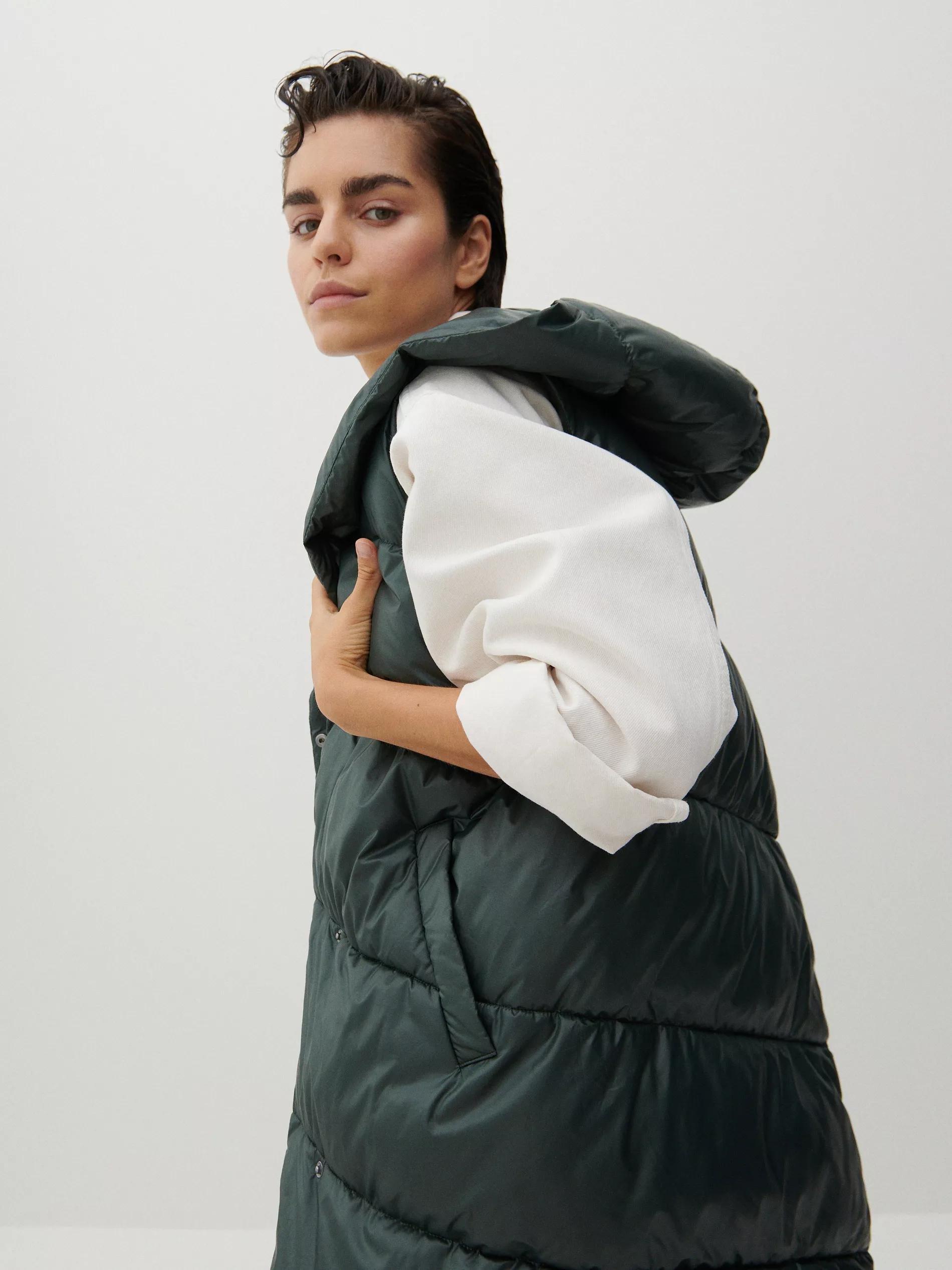 Dark Green Quilted Vest, Women, , large image number 2