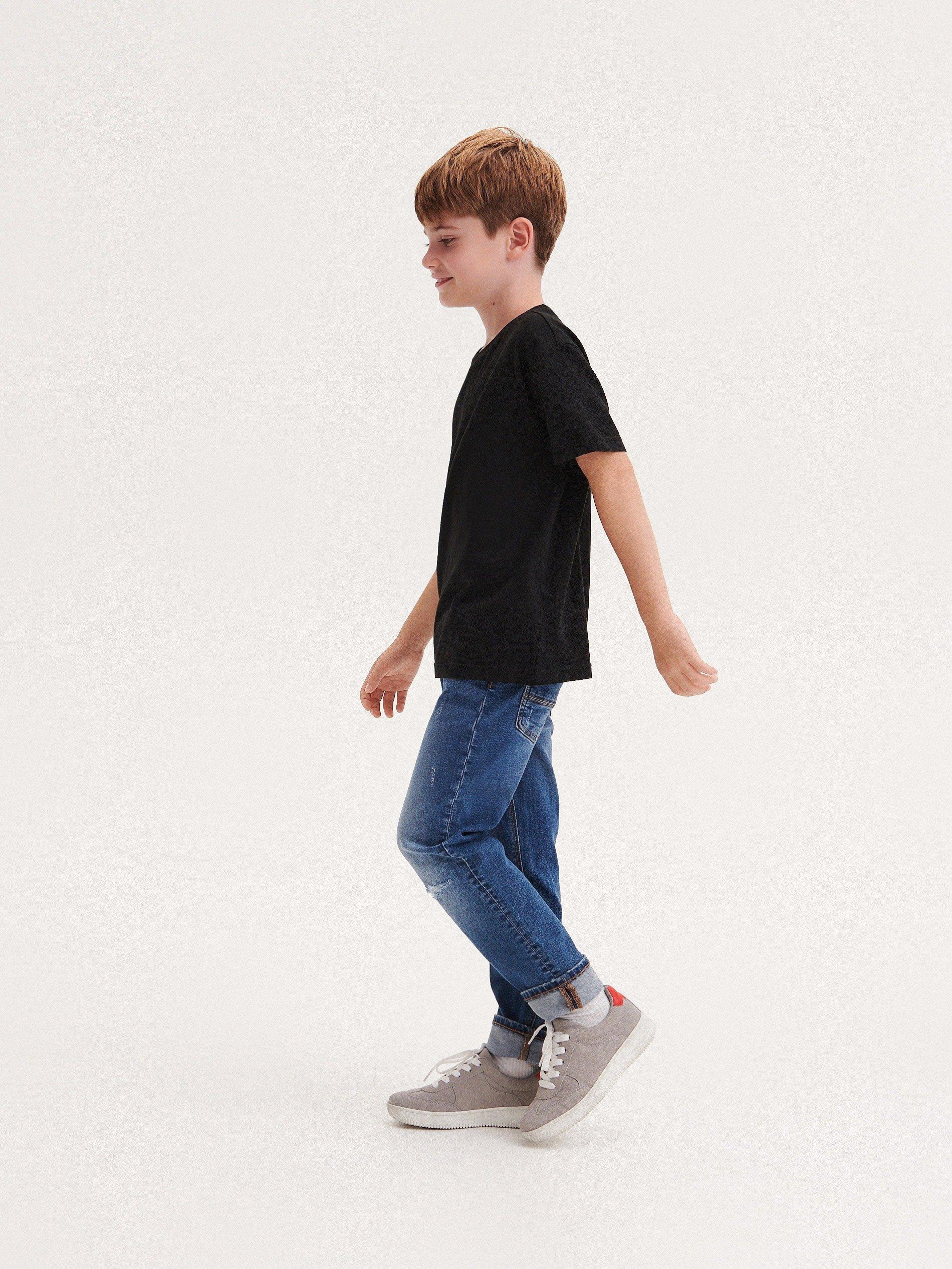 Blue Destroyed Skinny Jeans, Kids Boys, , large image number 1