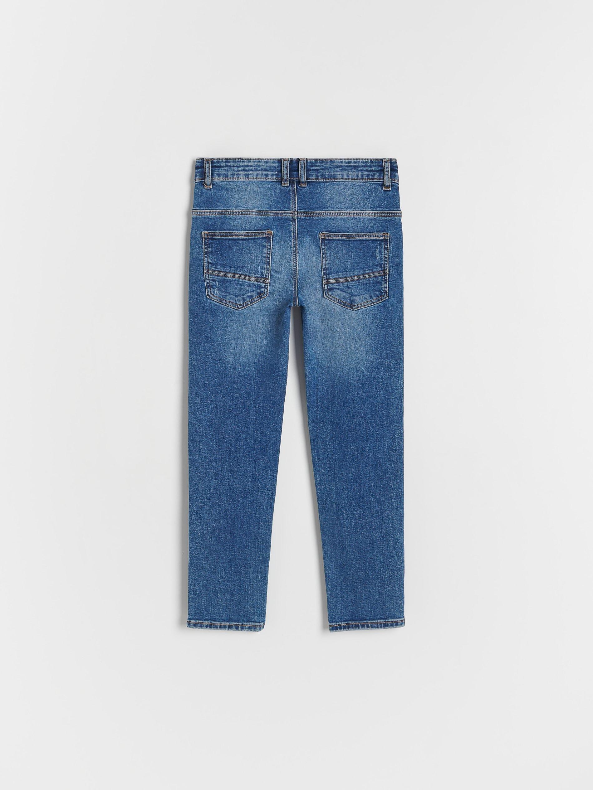 Blue Destroyed Skinny Jeans, Kids Boys, , large image number 4