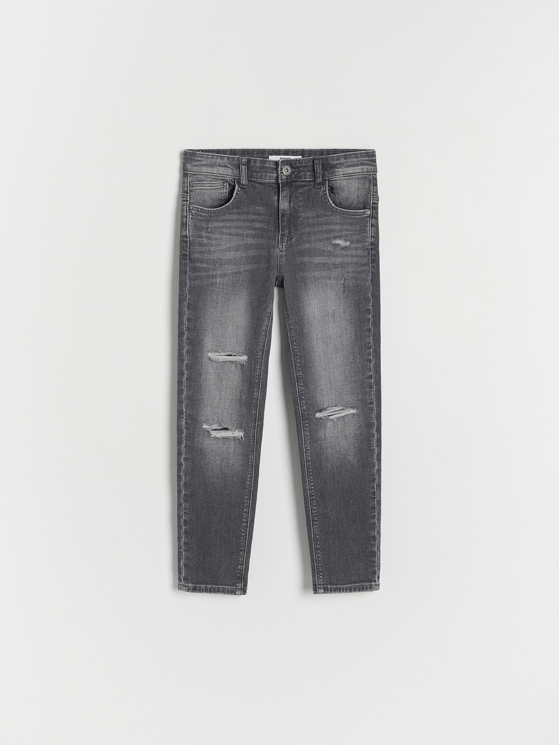 Grey Destroyed Skinny Jeans, Kids Boys, , large image number 3