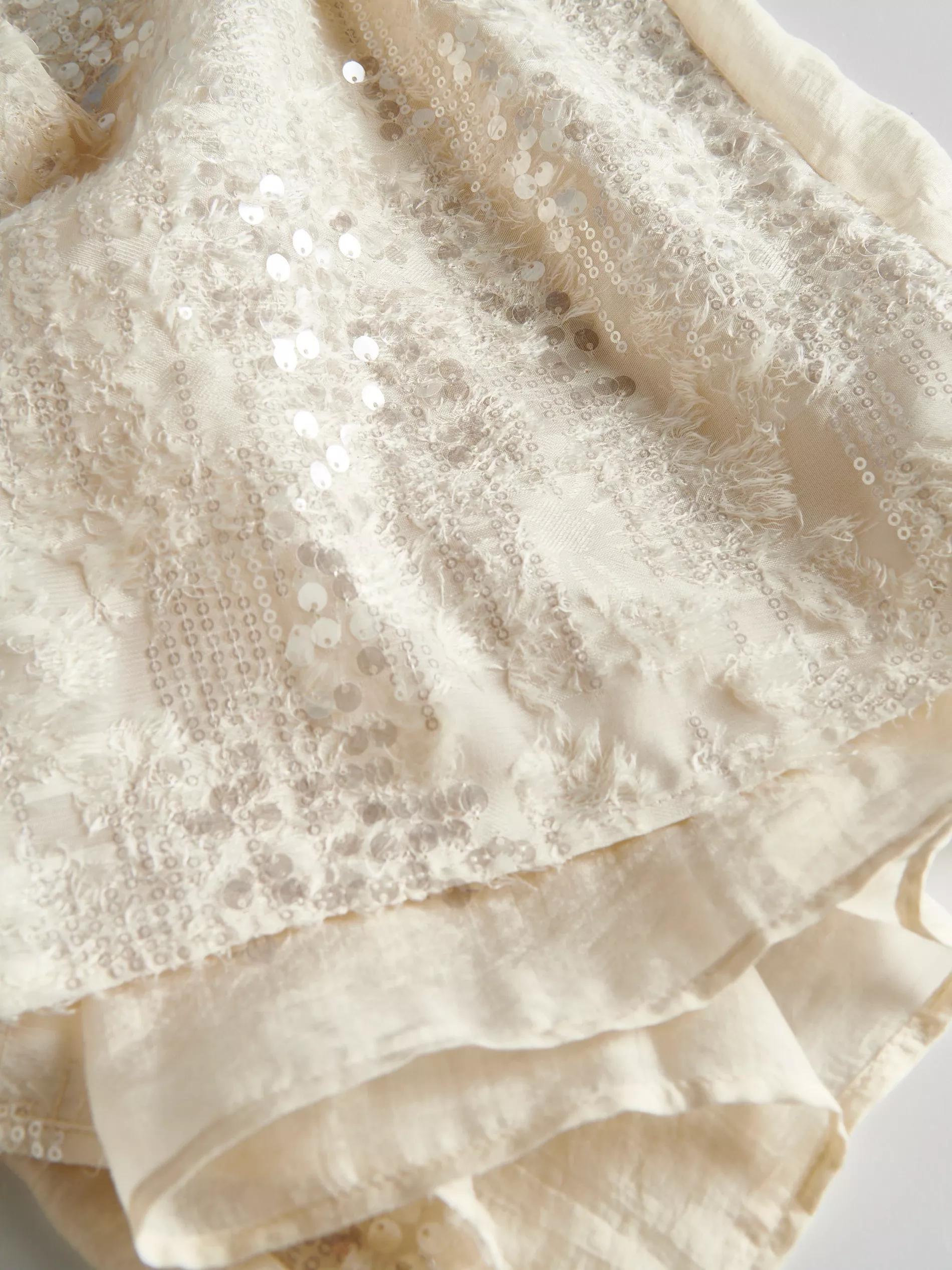 Beige Sequined Blouse, , large image number 4