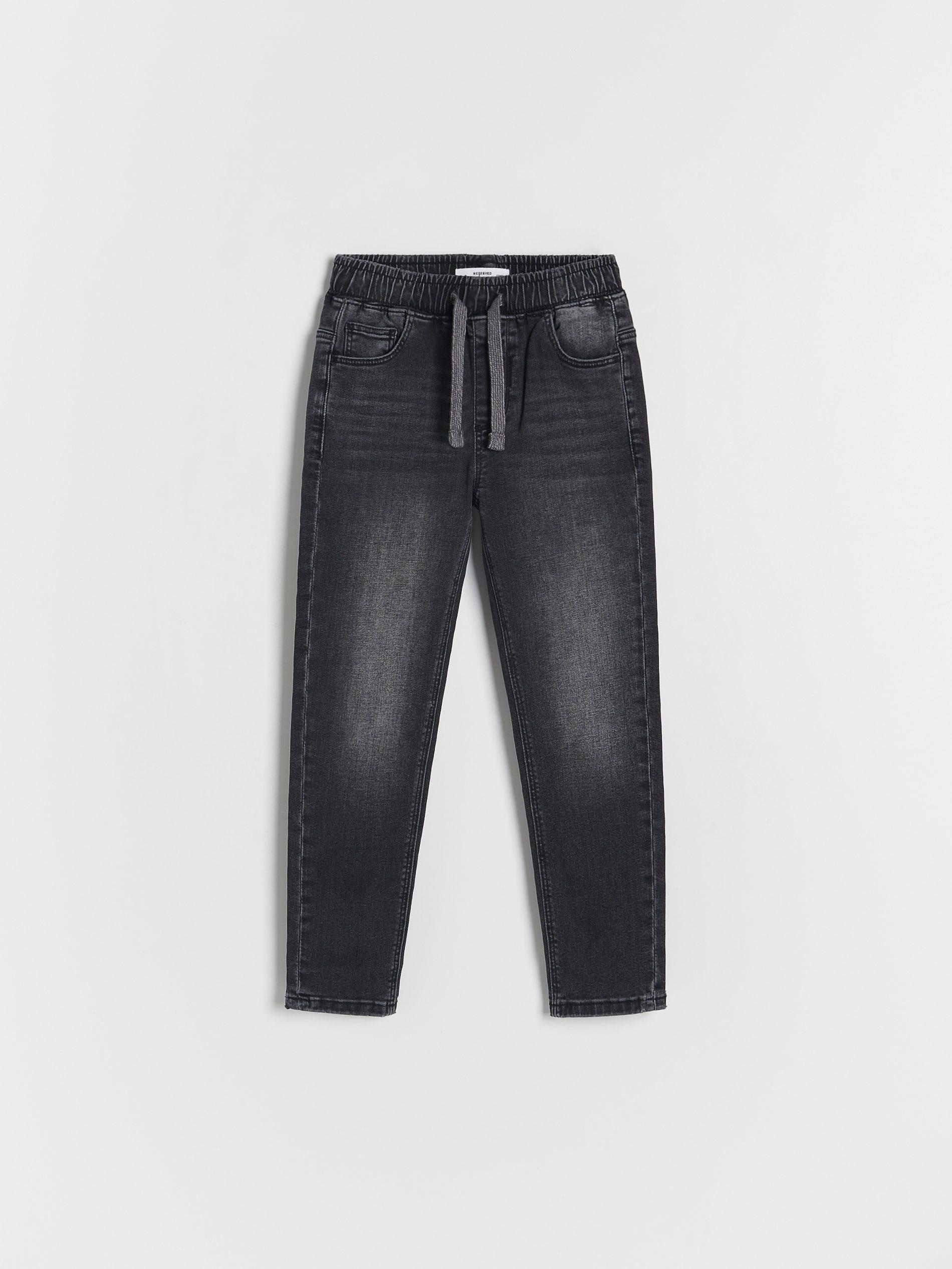 Black Elastic Carrot Jeans, Kids Boys, , large image number 3