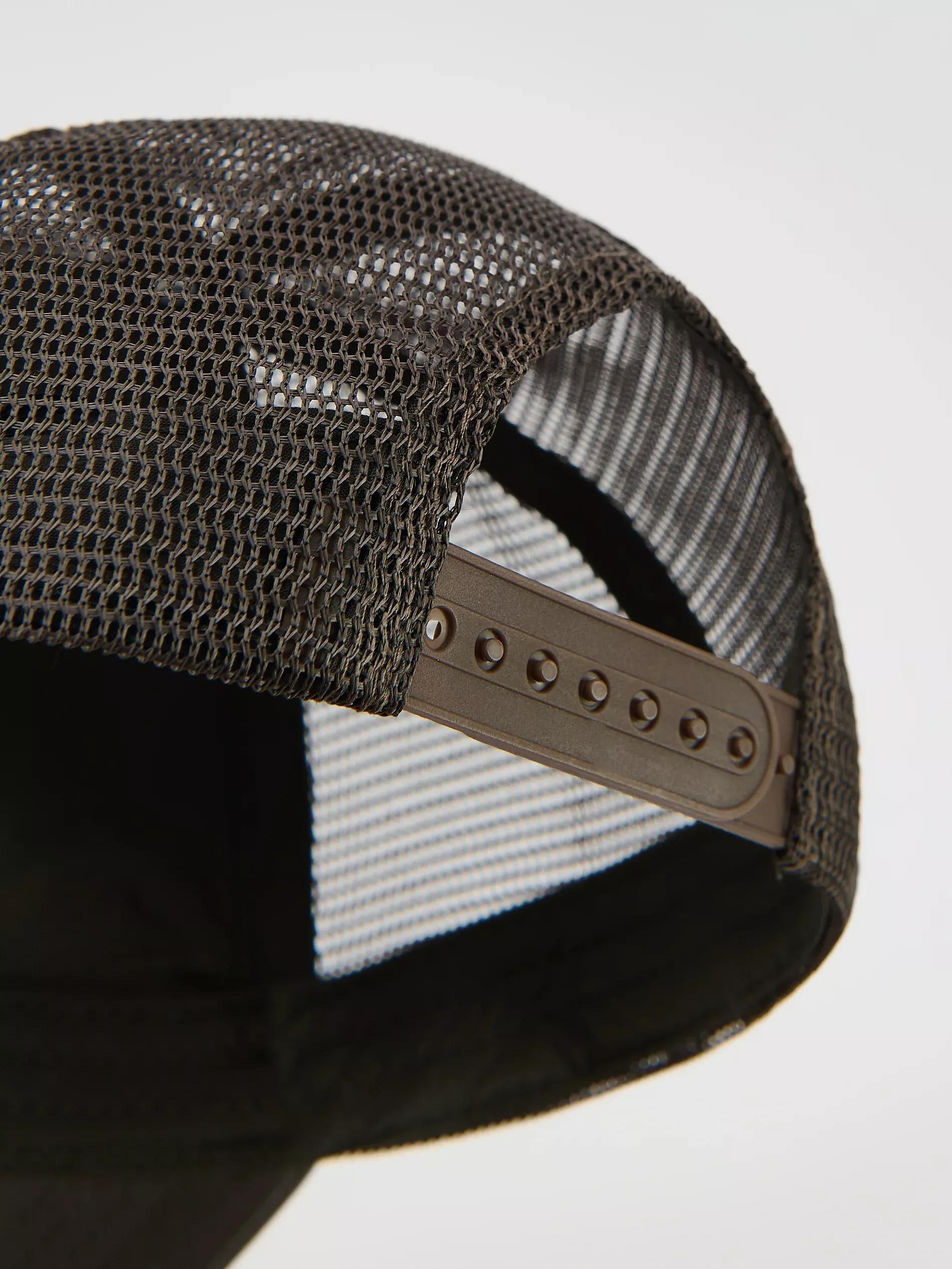 Olive Light Trucker Cap With Patch, Green, medium
