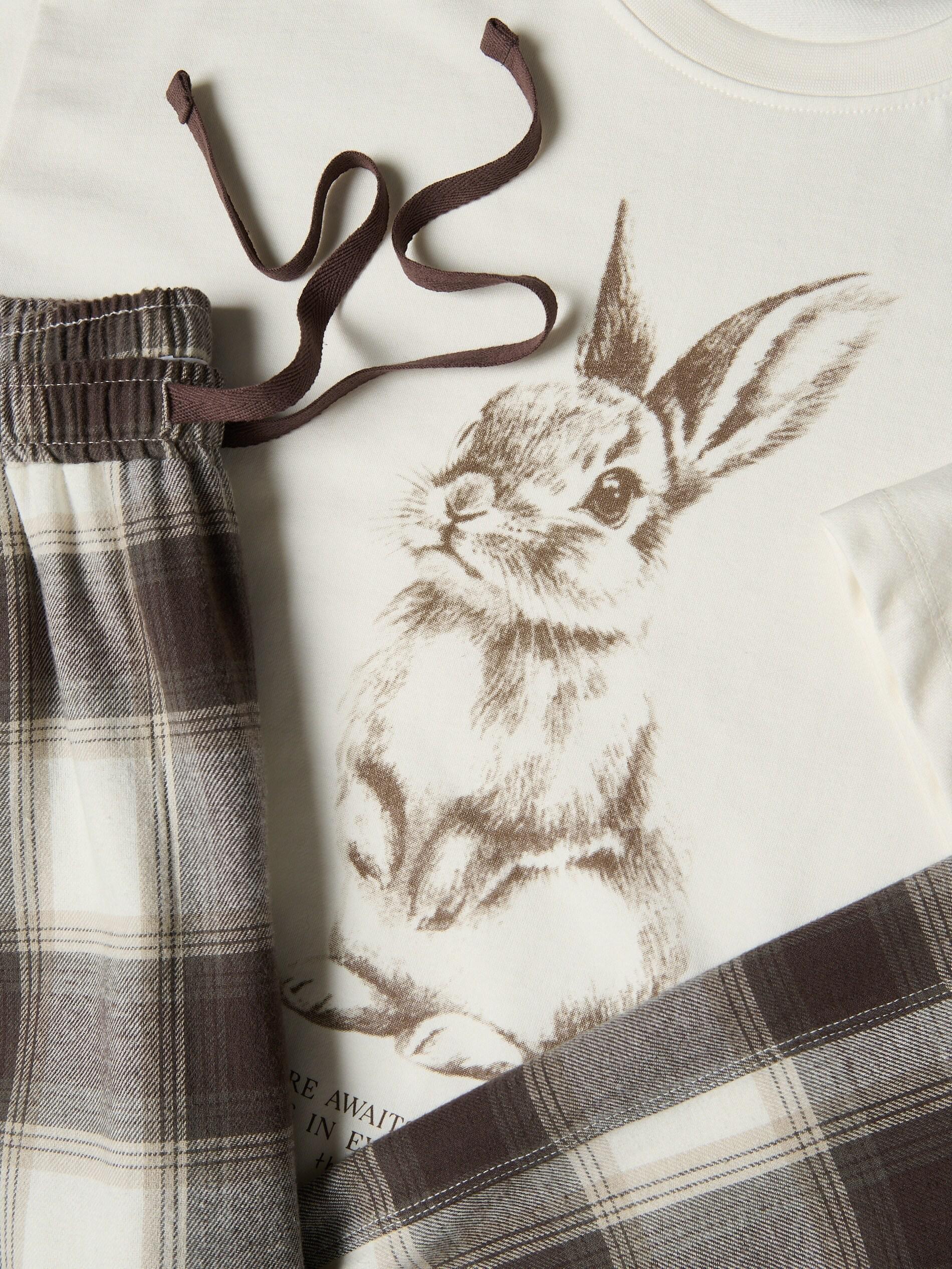 Brown Two Piece Printed Pyjama Set, Brown, large image number 1