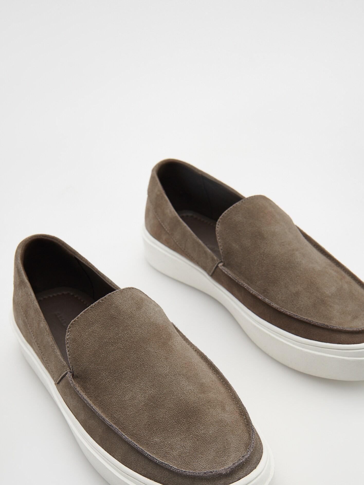 Beige Leather Loafers, , large image number 1