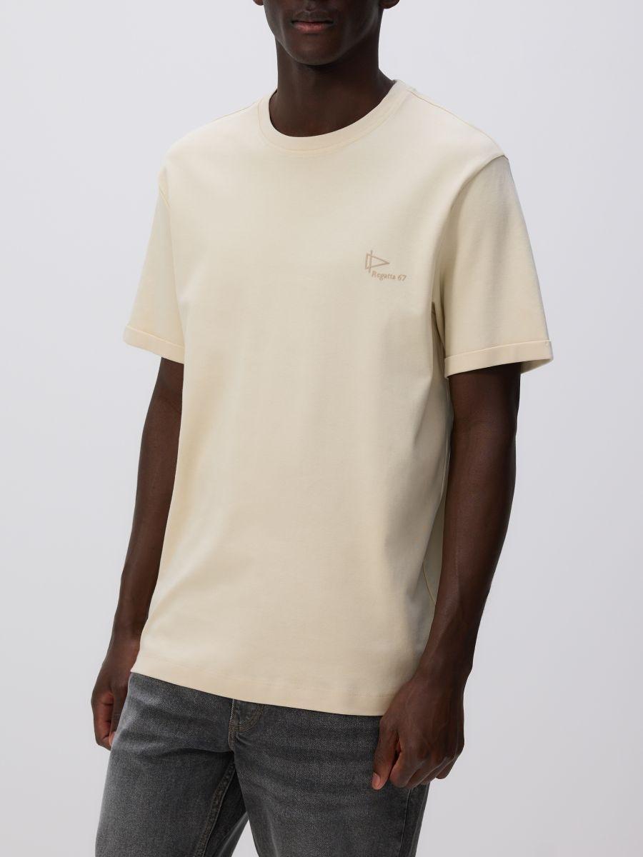Beige Regular T-Shirt With Print, , large image number 1