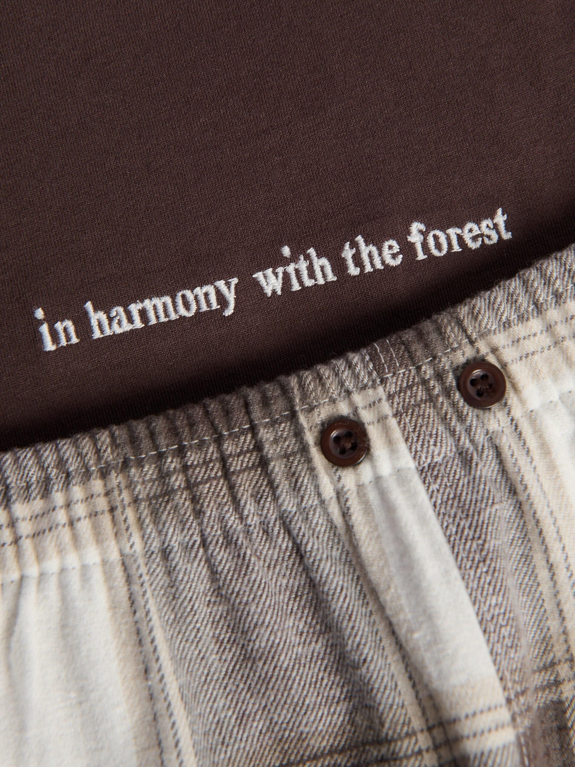 Brown Two Piece Pyjama Set, Brown, large image number 1