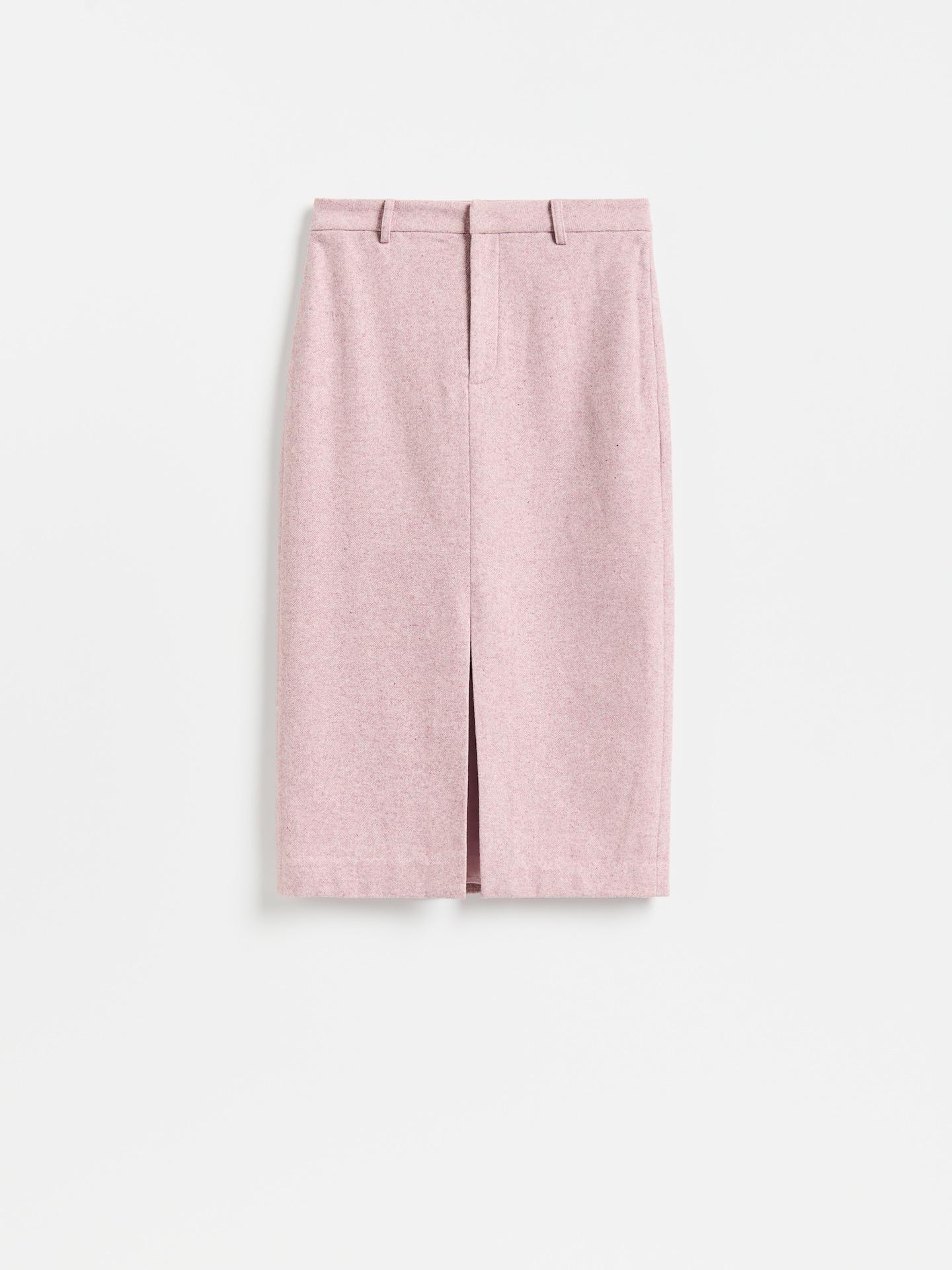Pink Midi Skirt With Wool, Pink, large image number 4